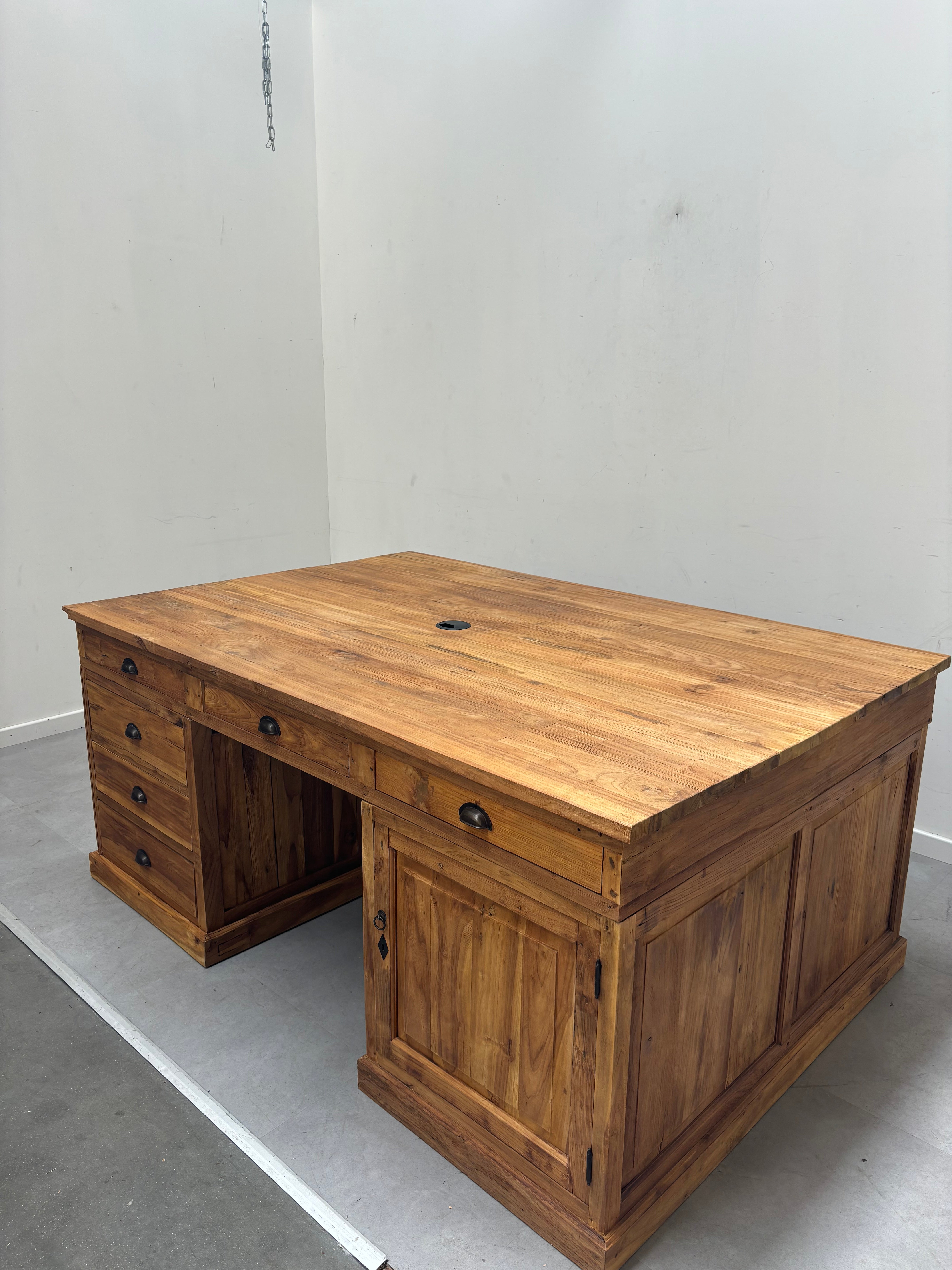 Recycled Teak “XL Double Face” Desk