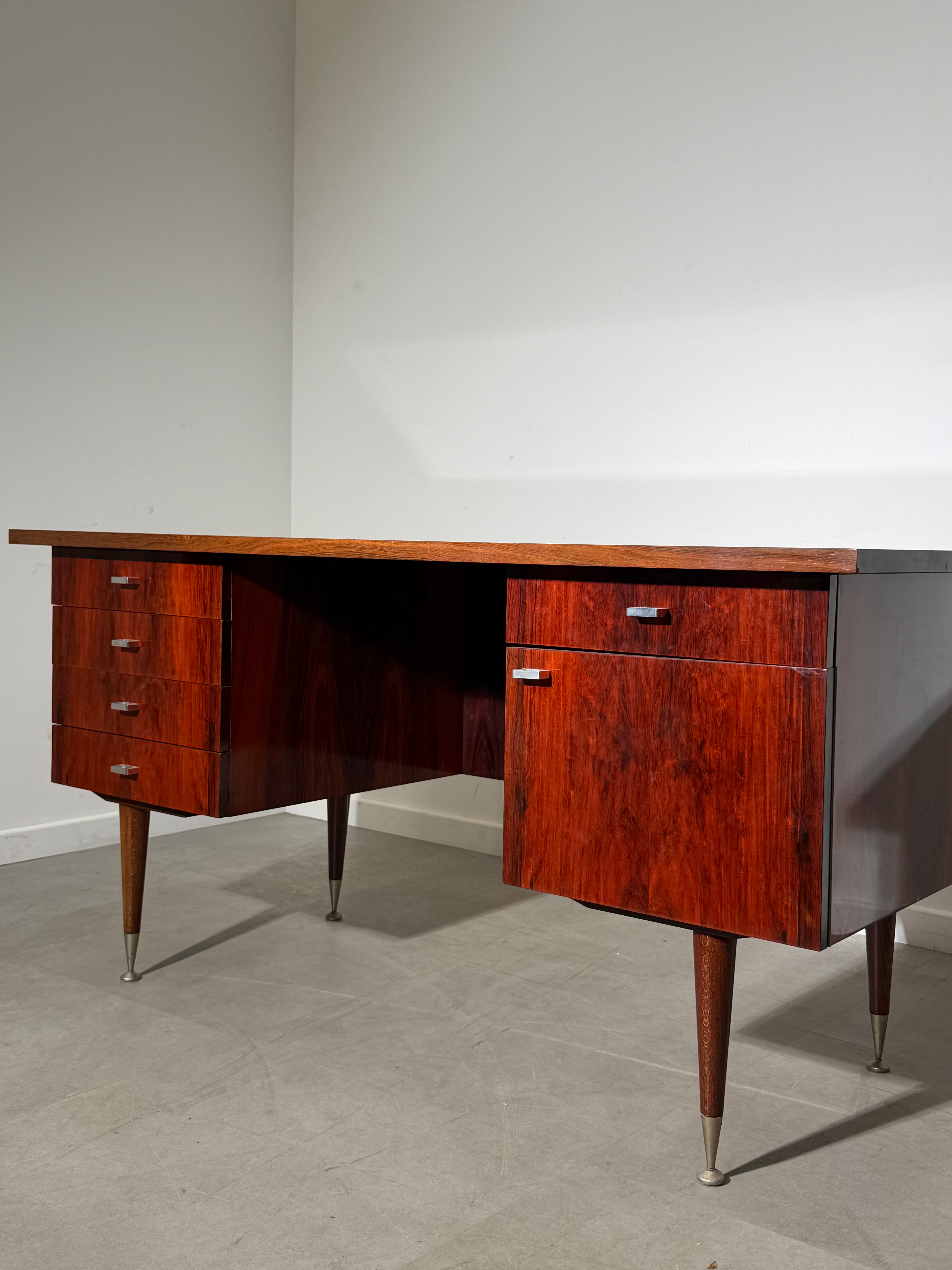 Vintage Rosewood Directors Desk