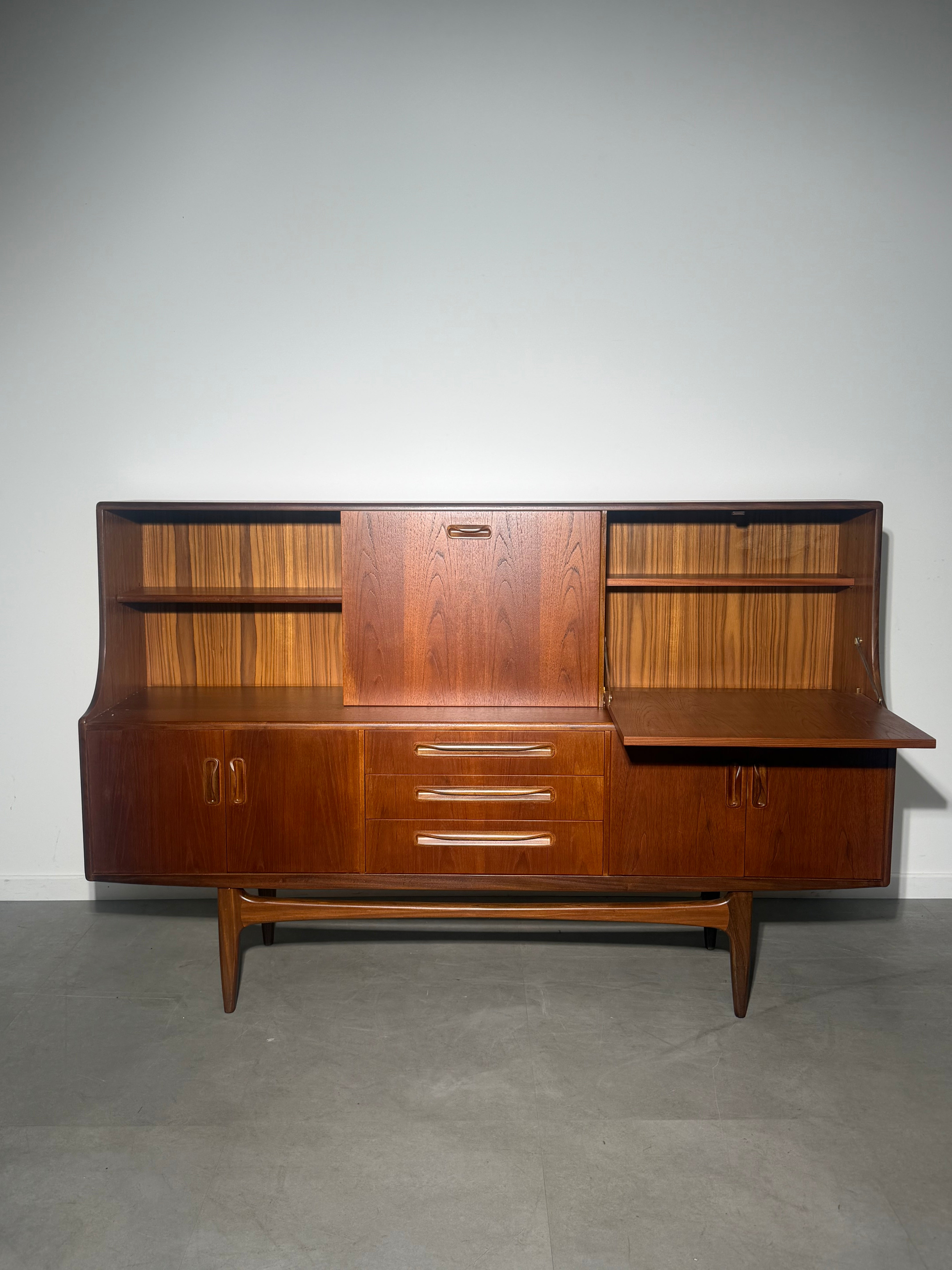 Victor B. Wilkins “Fresco” Teak Highboard for G-Plan – Mid-Century Modern