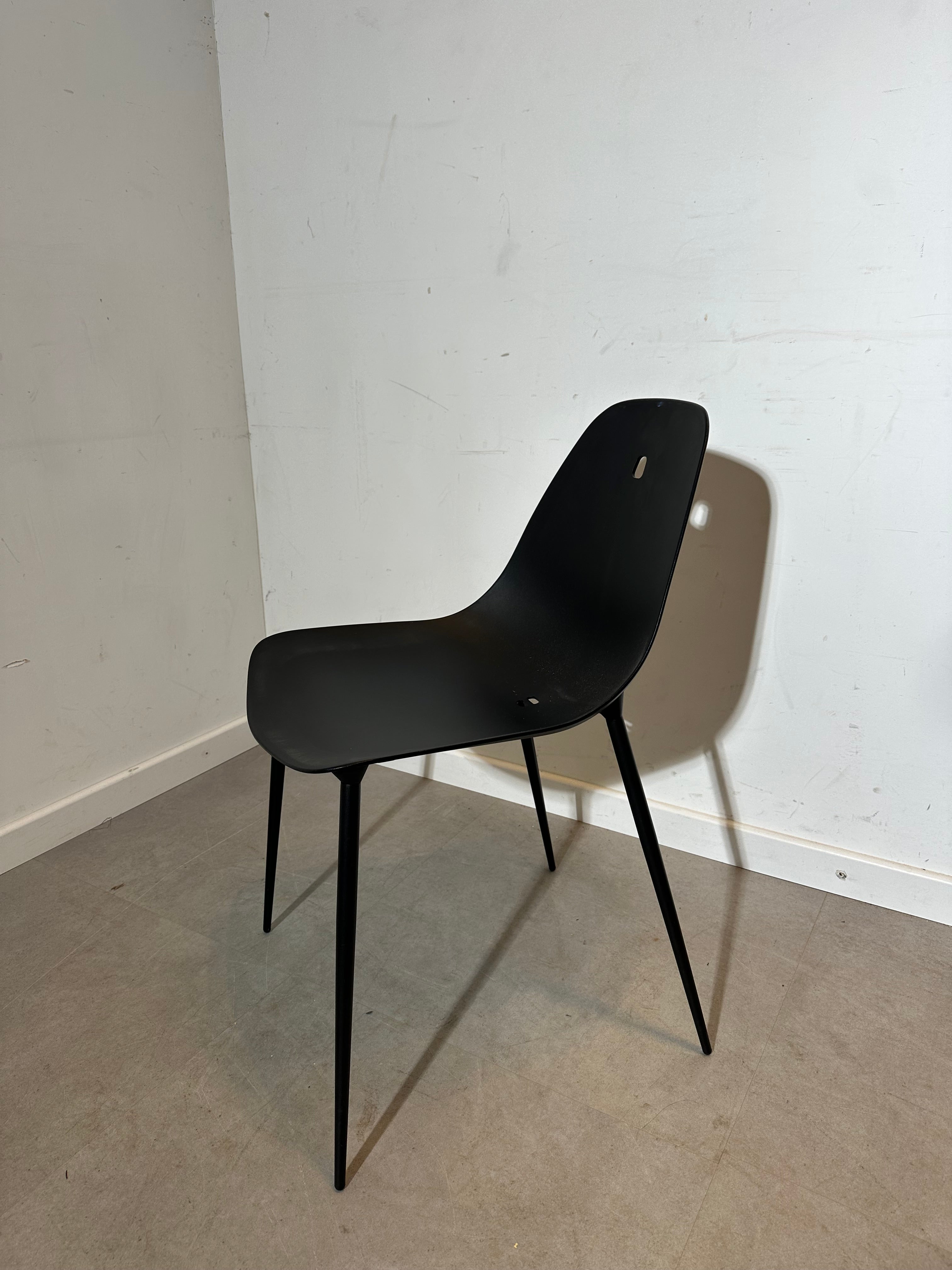 Joli Dining Chair – Black Frame with Pearl Leather - Price per piece