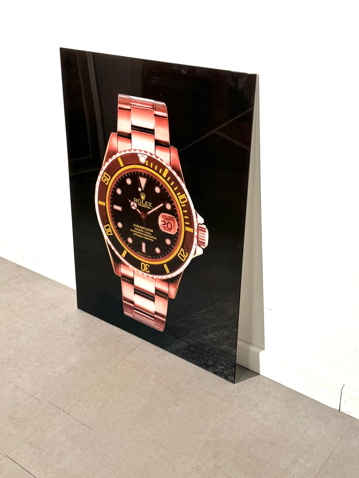 Rolex Submariner Decorative Glass Wall Art