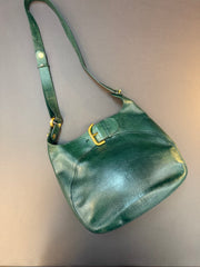 Delvaux “Souverain” Shoulder Bag – Green Leather – 32 x 25 cm