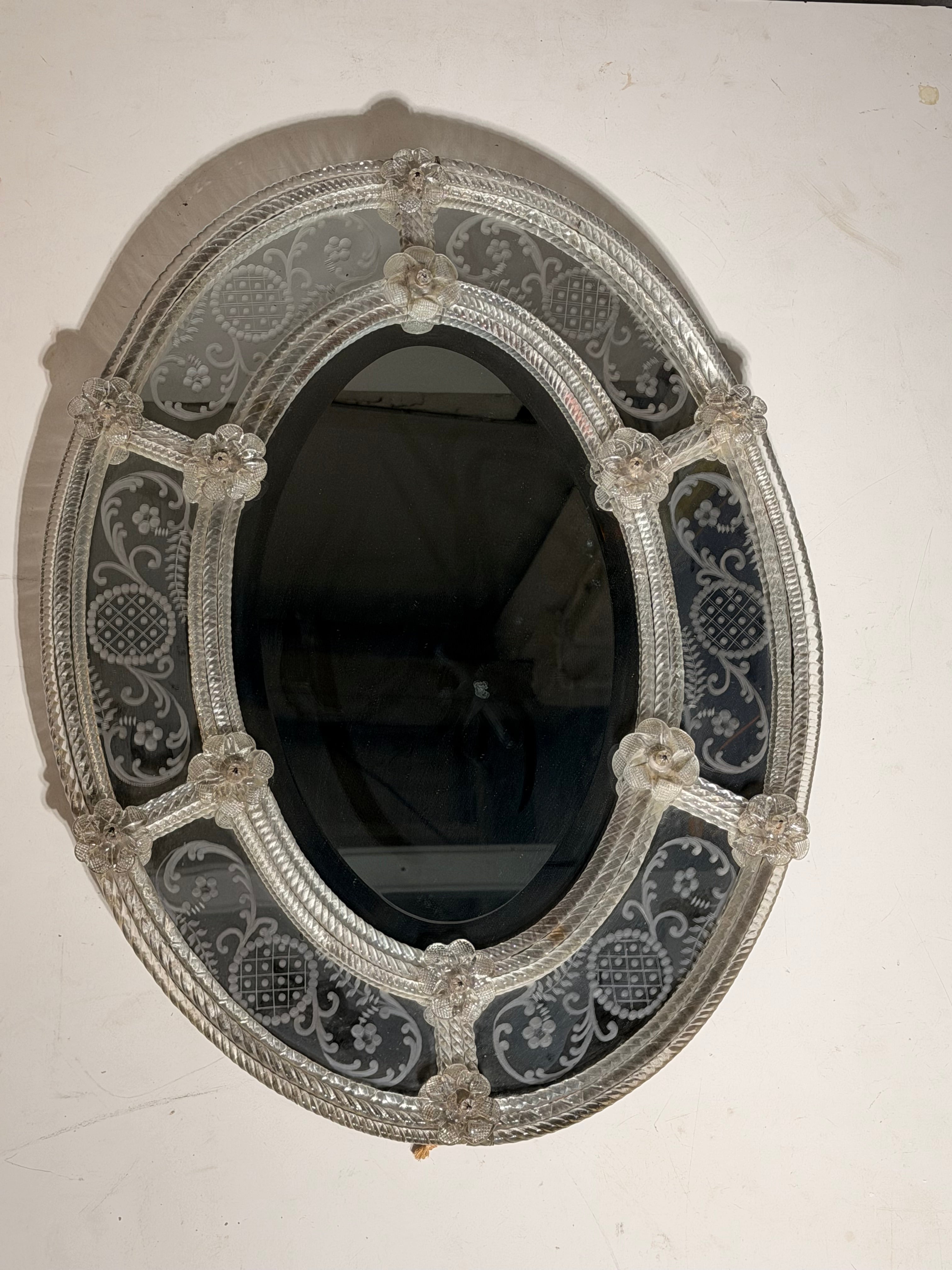 Antique Venetian Glass Mirror
