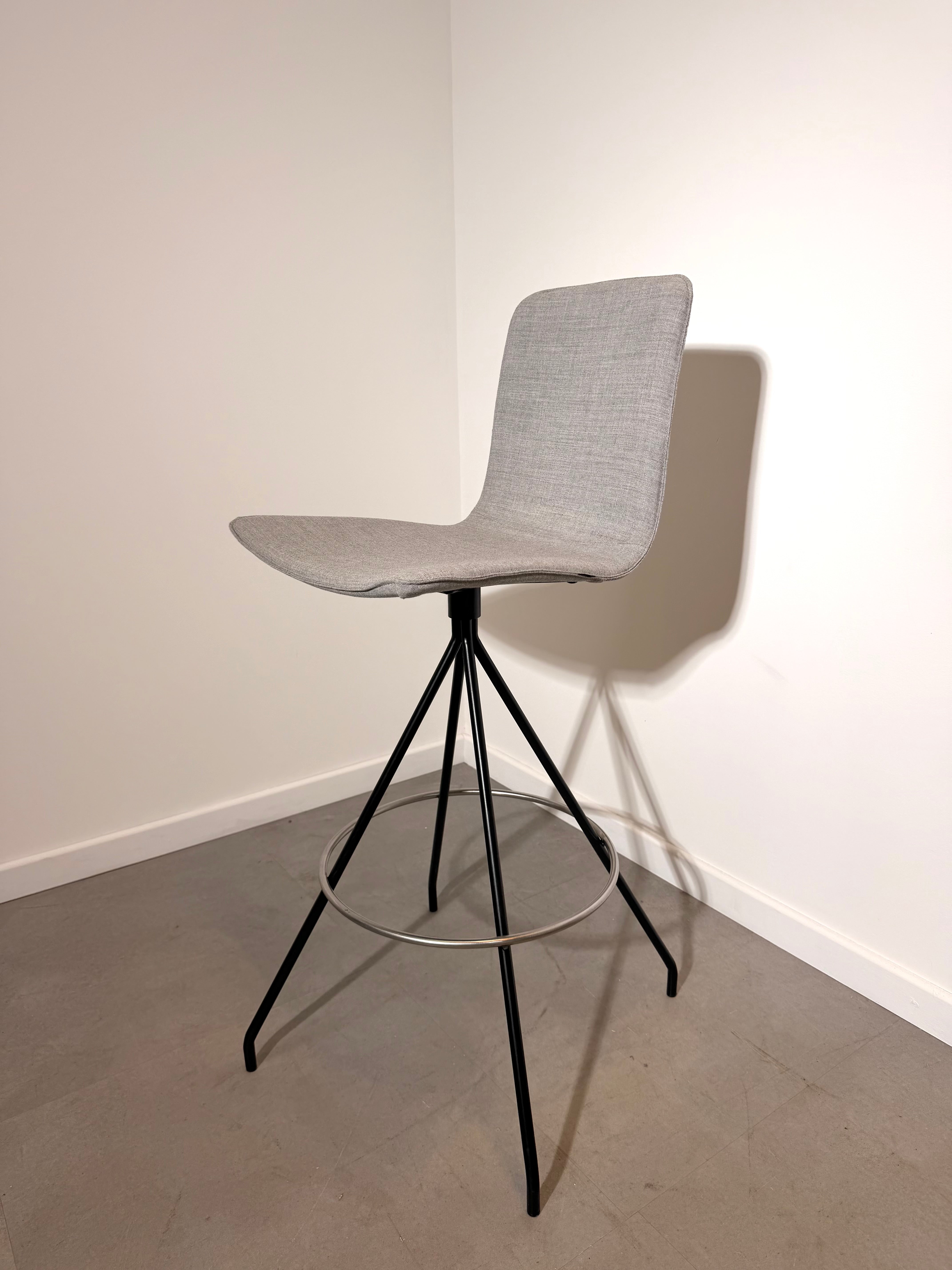 Viccarbe Modern Bar Stool – Grey Upholstered