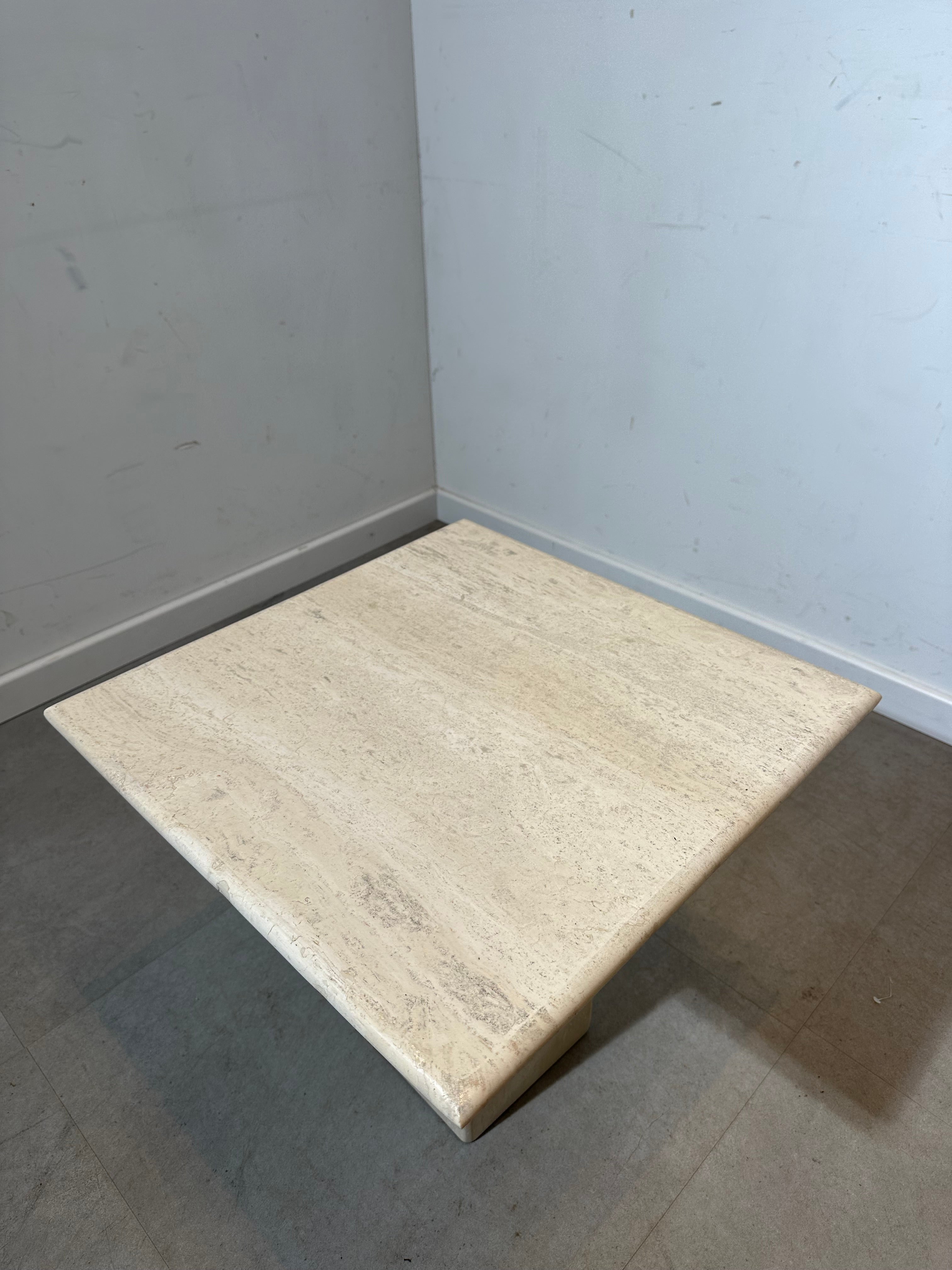 Travertine Side Table