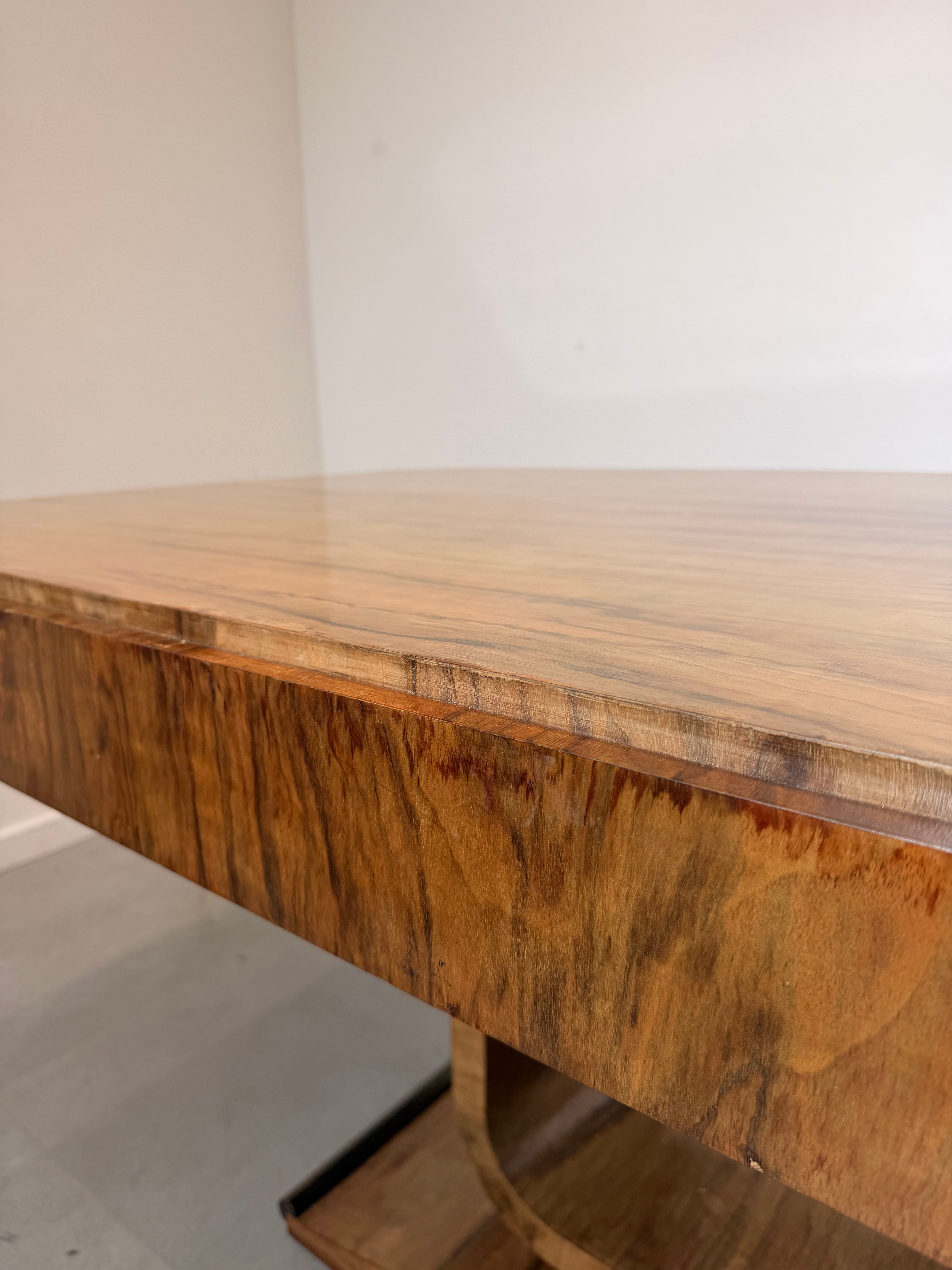 Art Deco Table With Glass Top