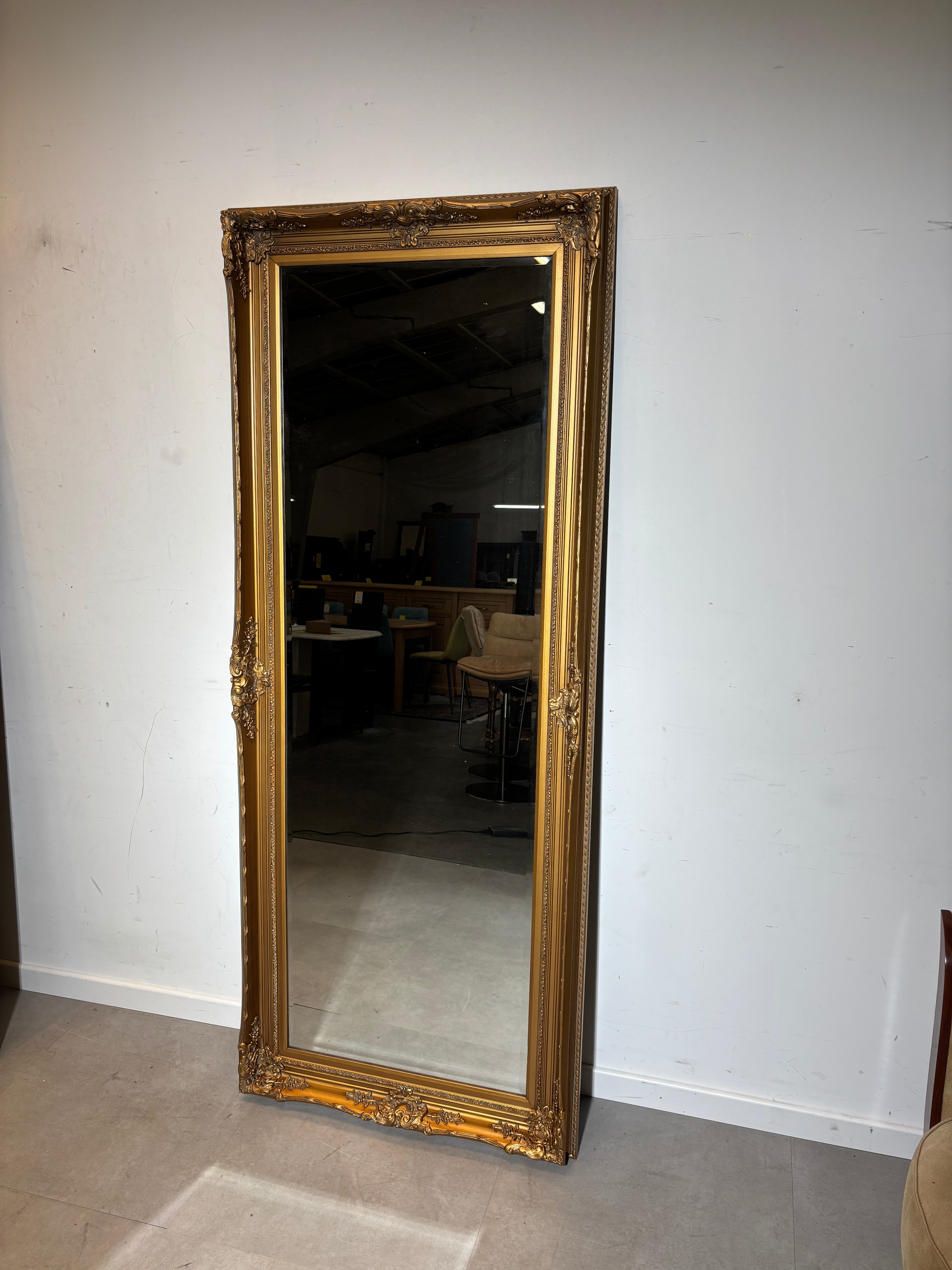 Gouden spiegel 83 x 202