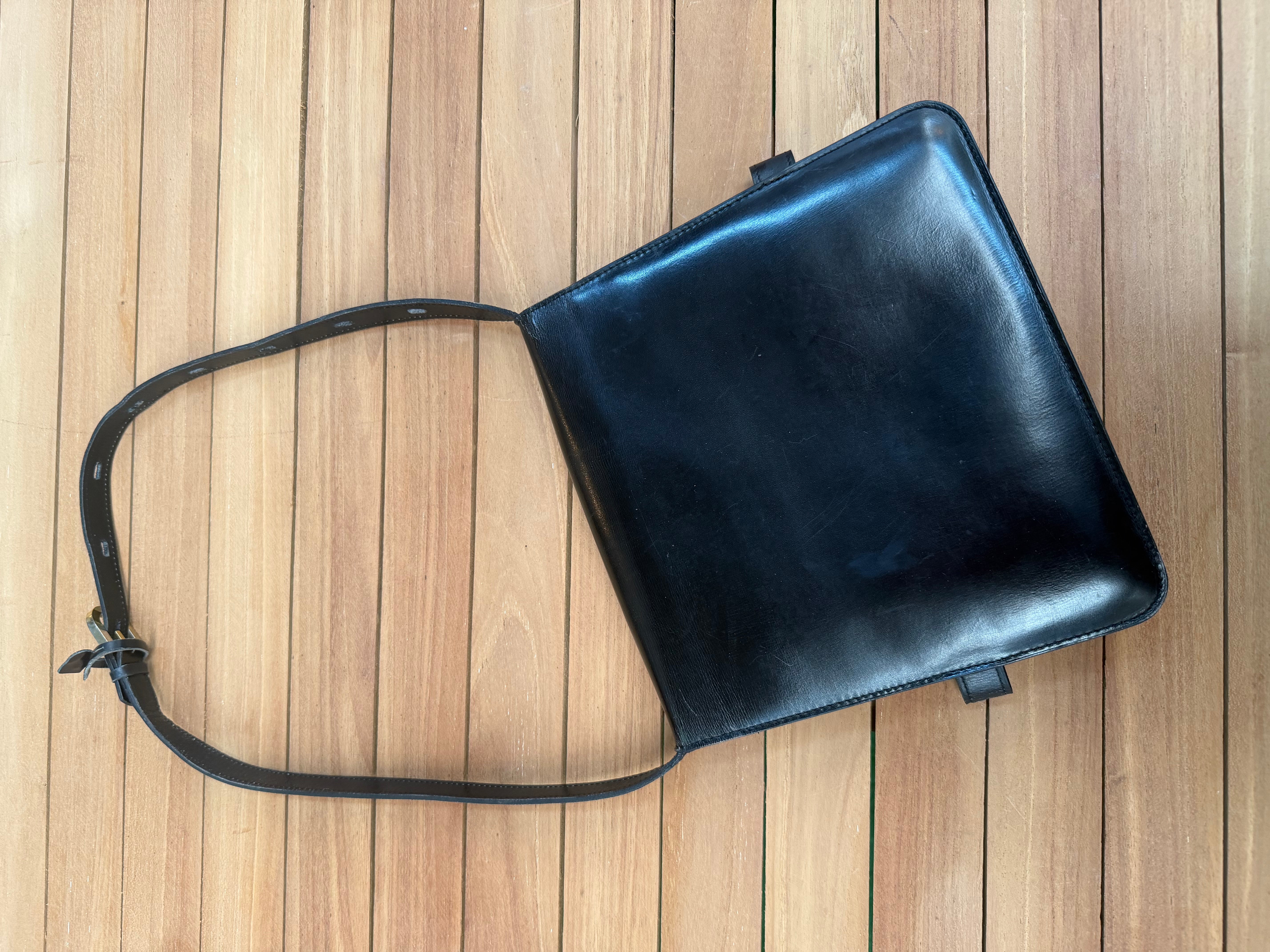 Delvaux “Xylophone” Bag – Black Leather – 24 x 22