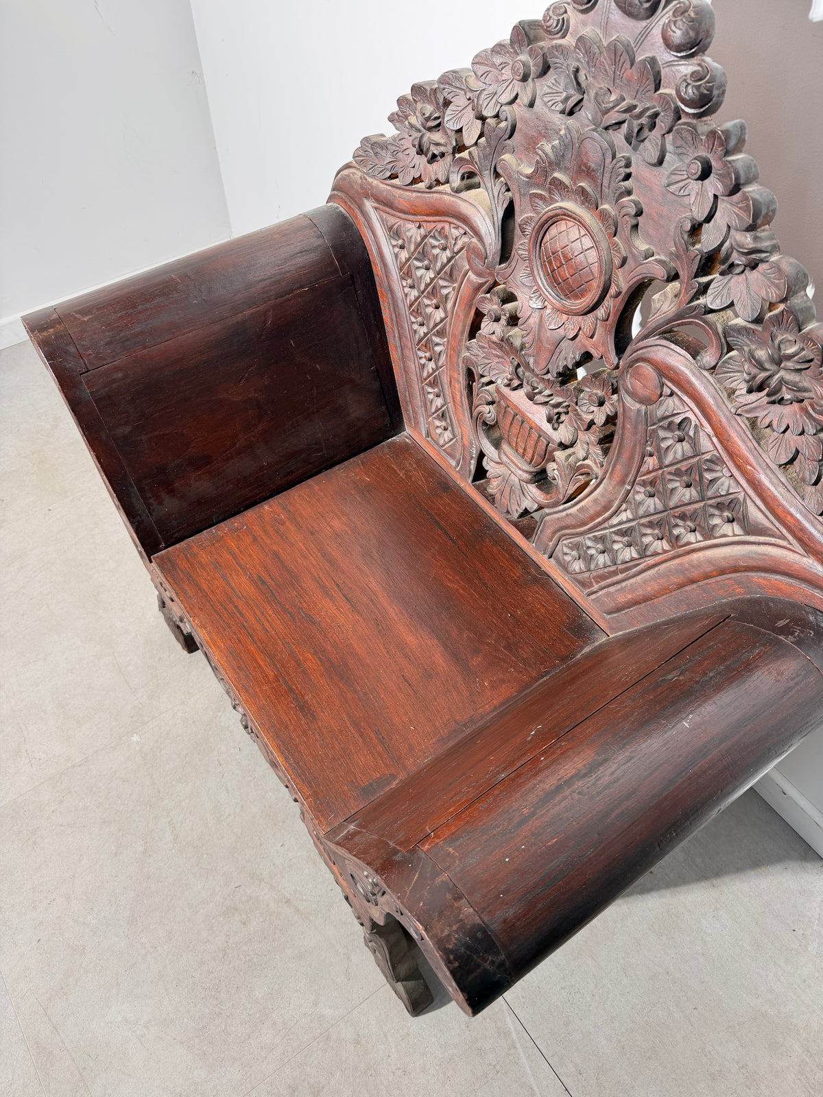 Antique Hand-Carved Colonial Armchair