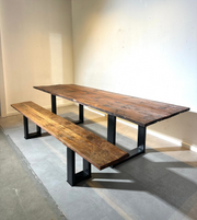 Large Rustic Lariks Wood Dining Table