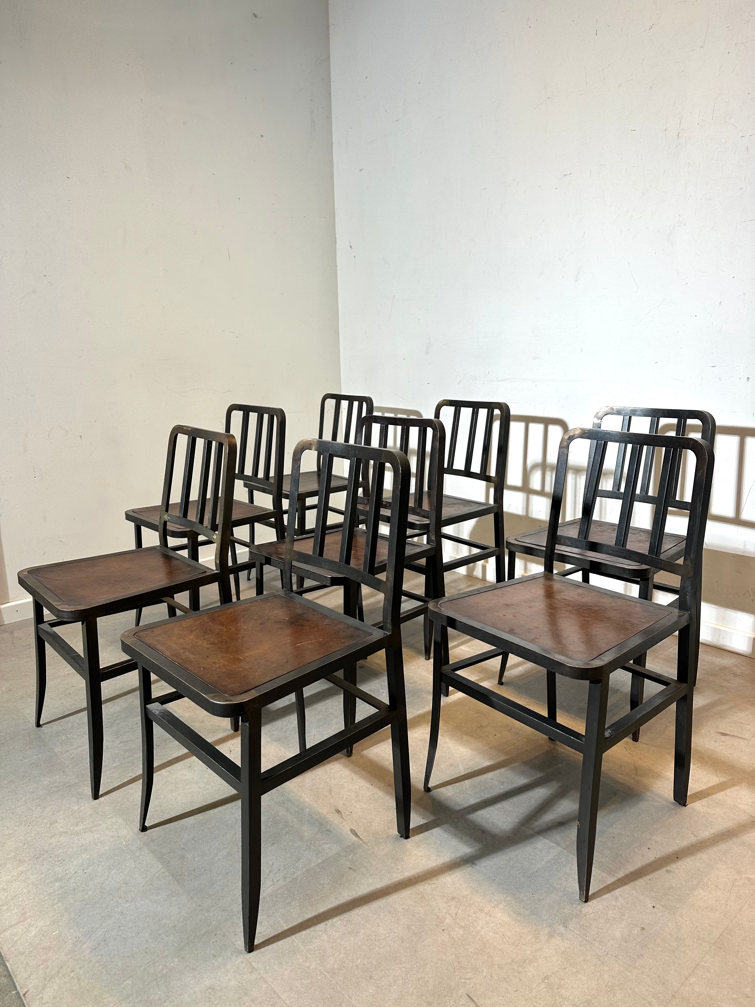 Industrial Wooden Chair with Metal Frame