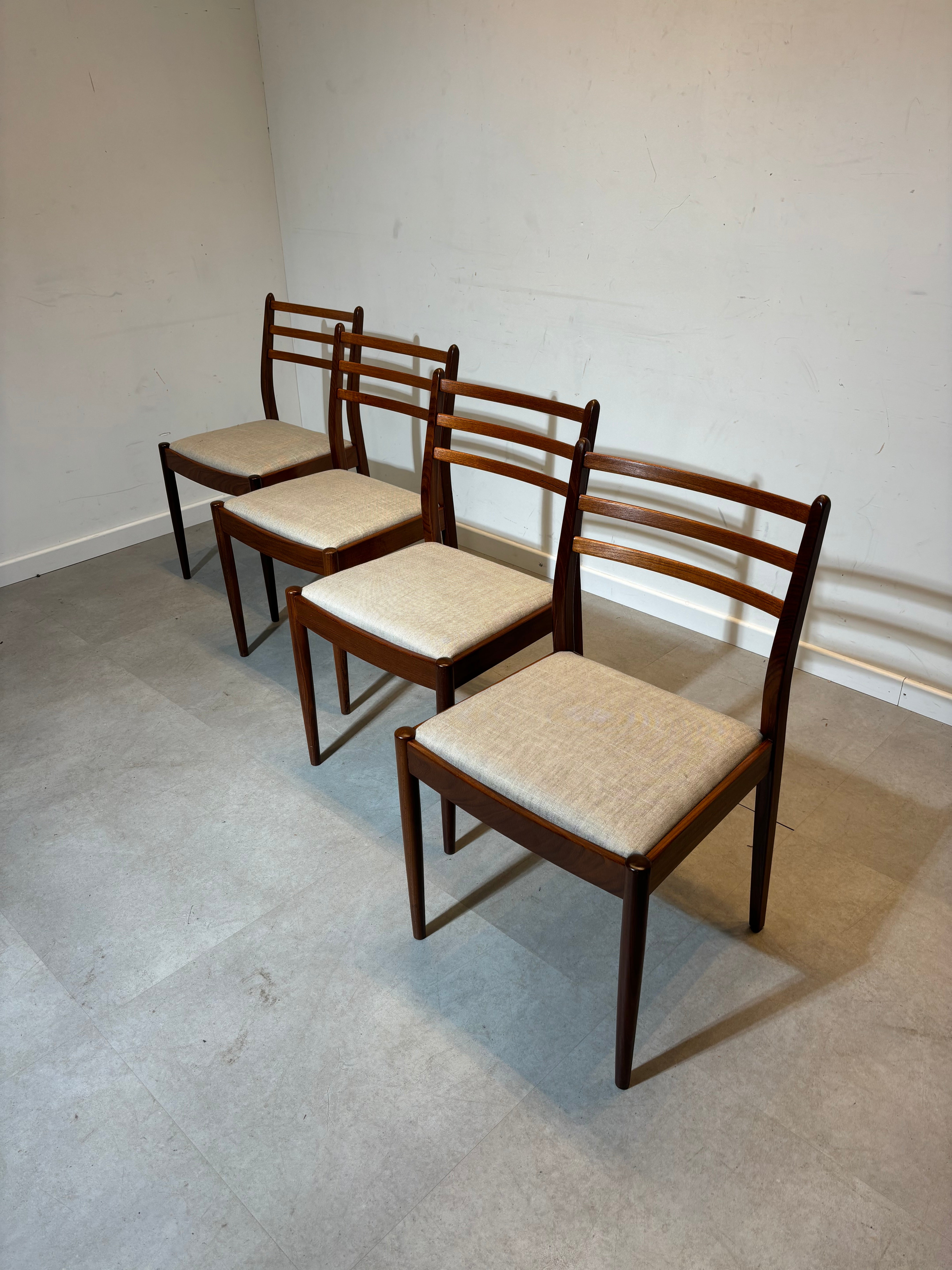 Set of four G-Plan chairs