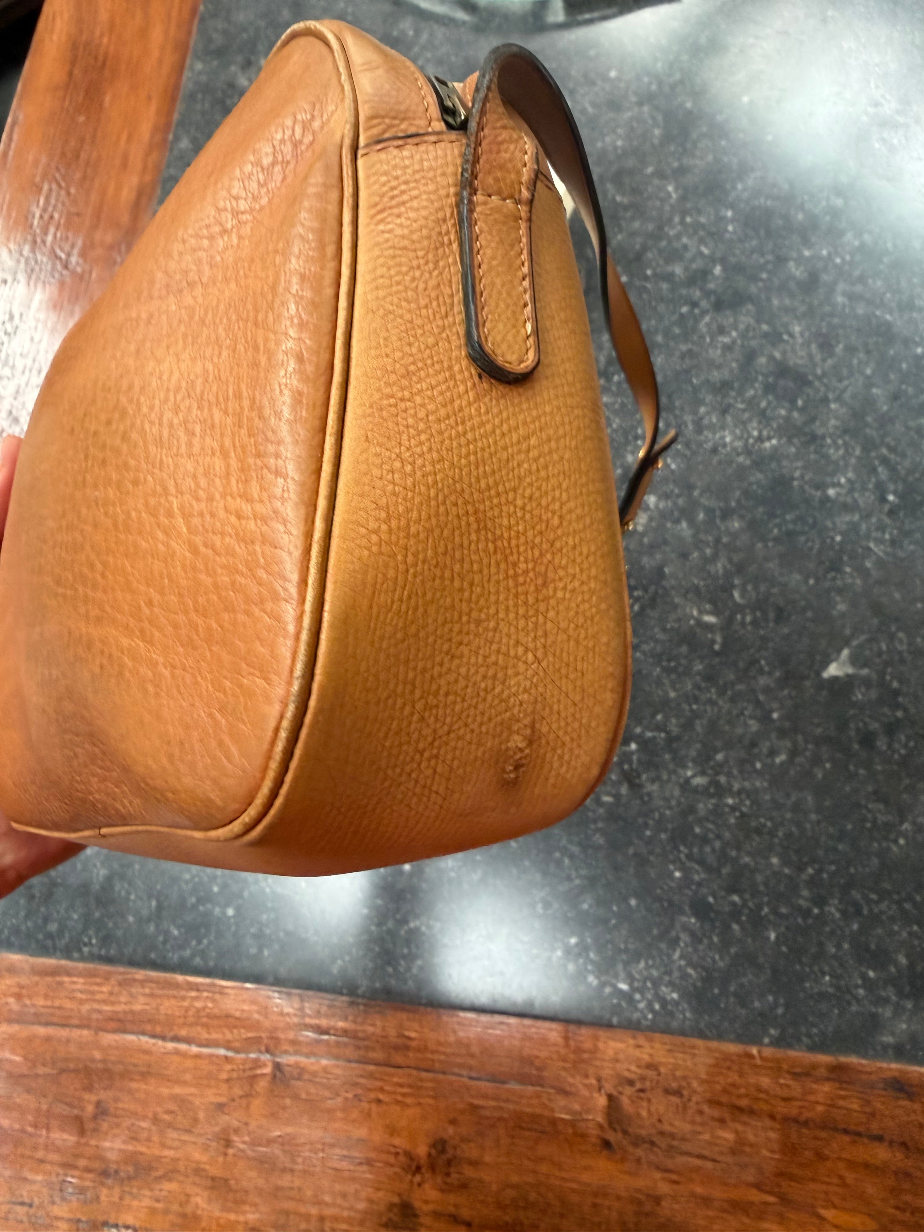 Delvaux Cognac Crossbody