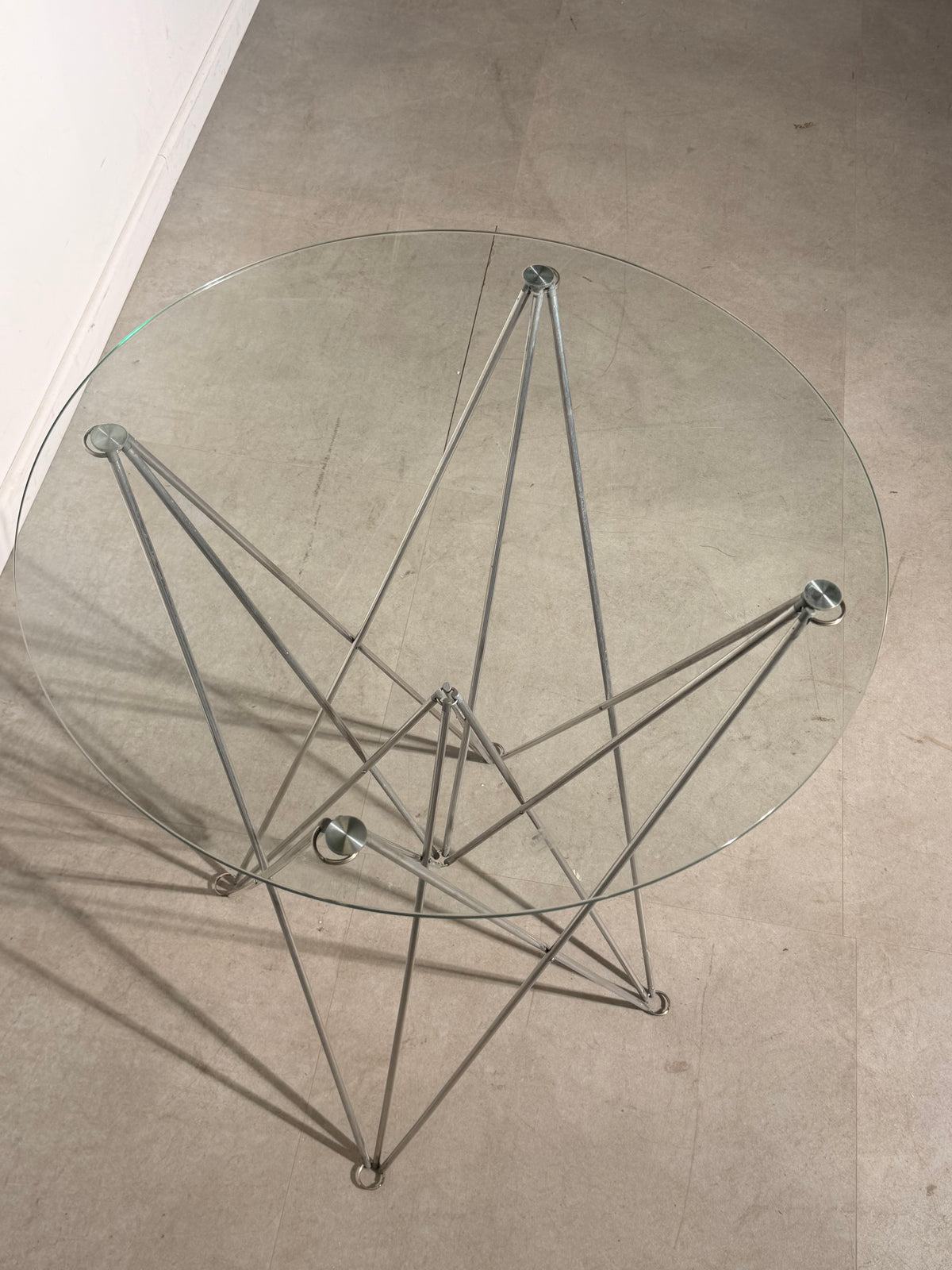 Bjart Folding Glass Side Table