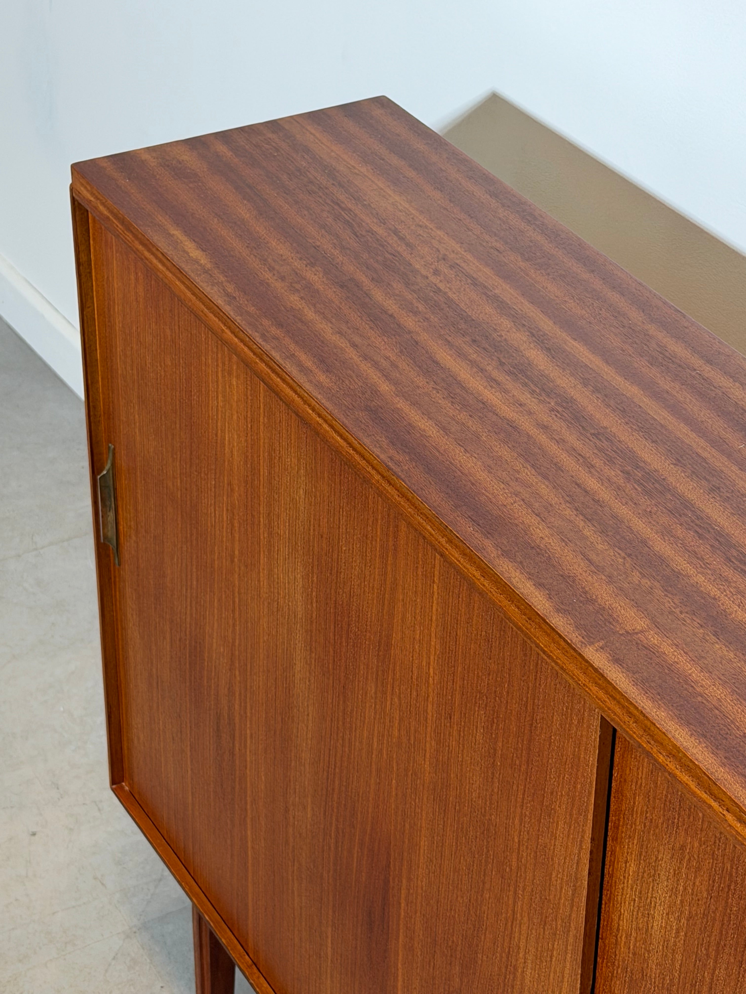 Mid-Century Teak Sliding Door Sideboard