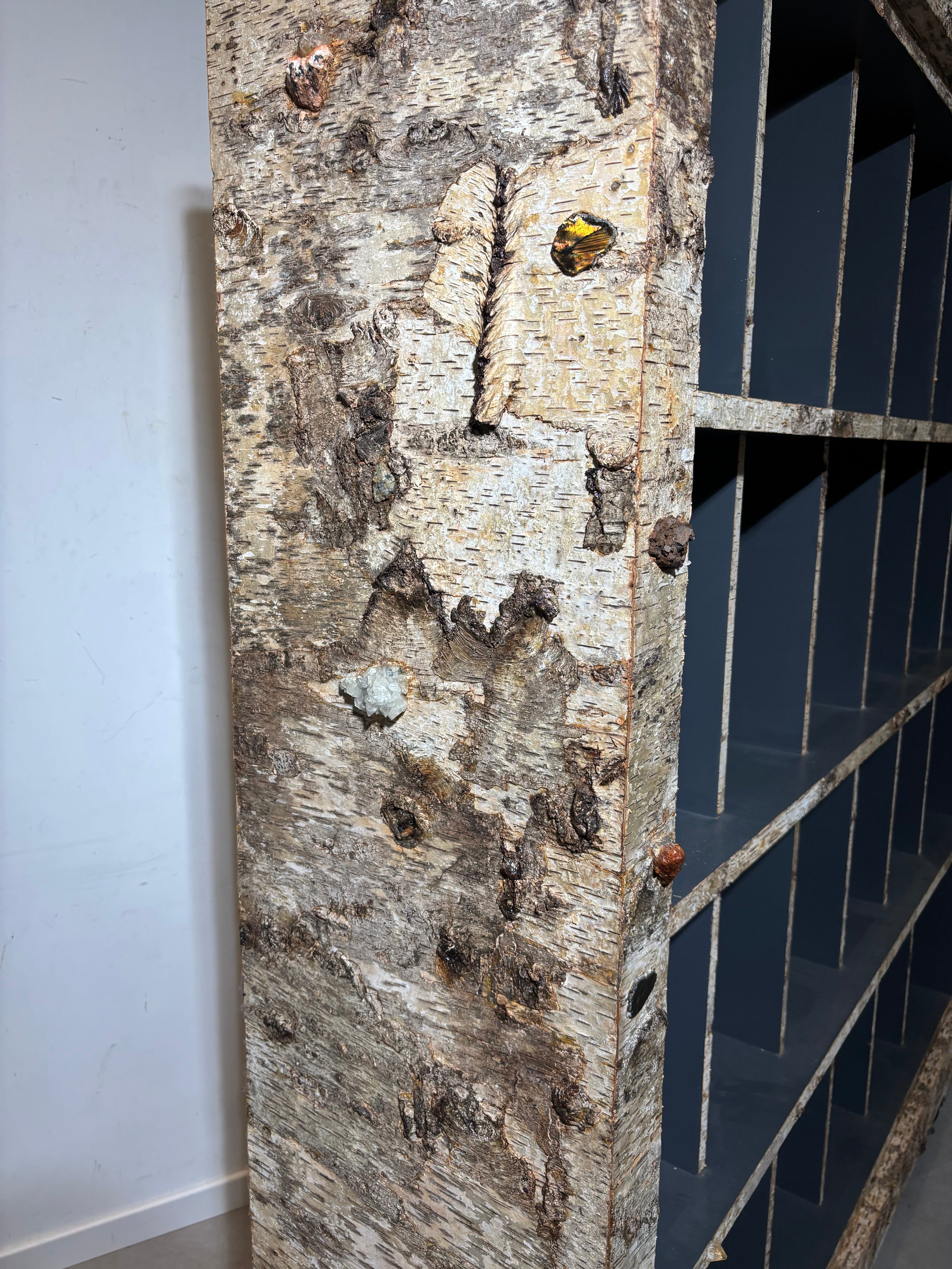 Birch Bark Bookcase by Sophie Gallardo & George Guillaume Cassan