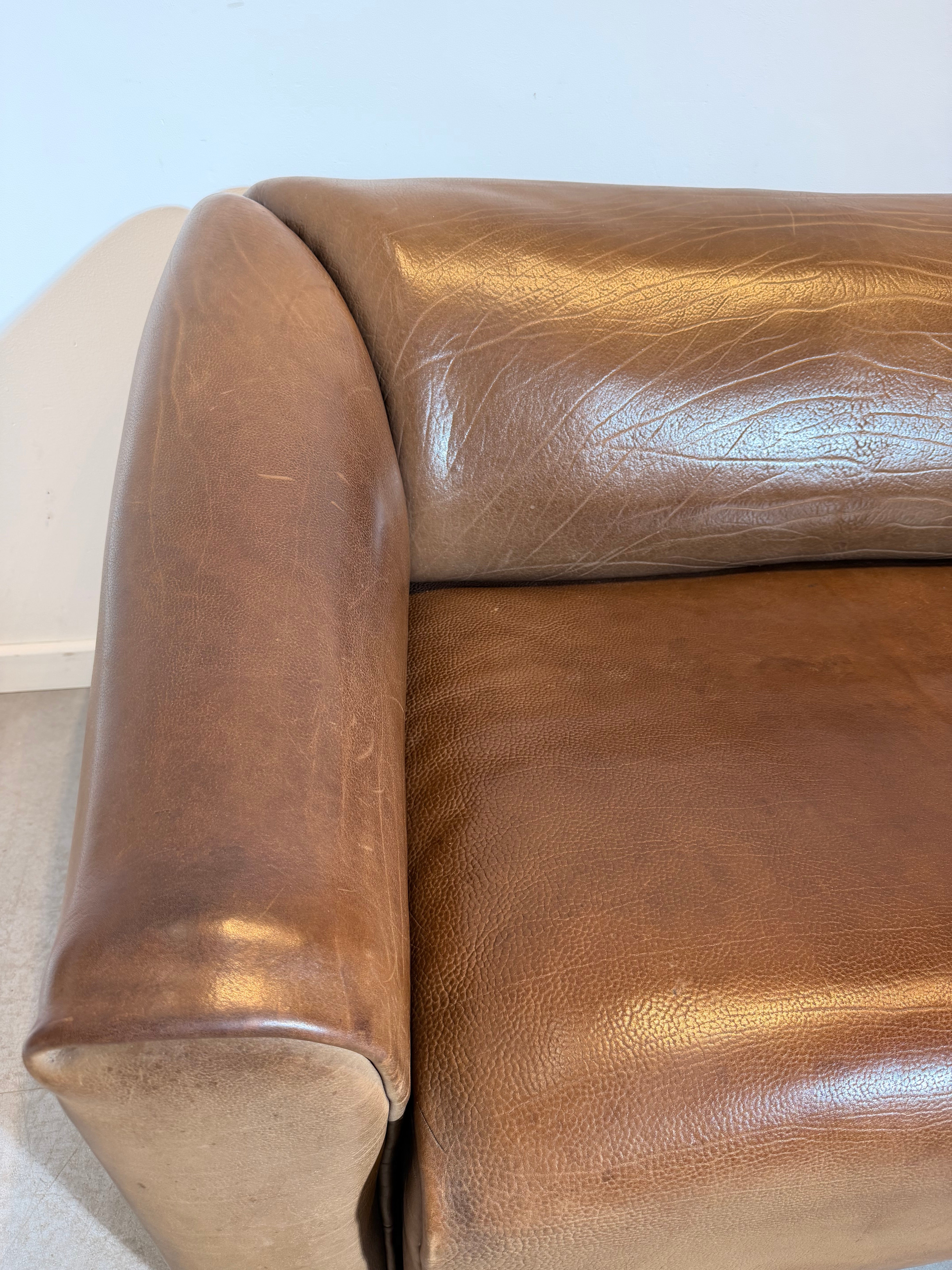 De Sede DS-47 Vintage Neck Leather 2 Seater Sofa – Cognac