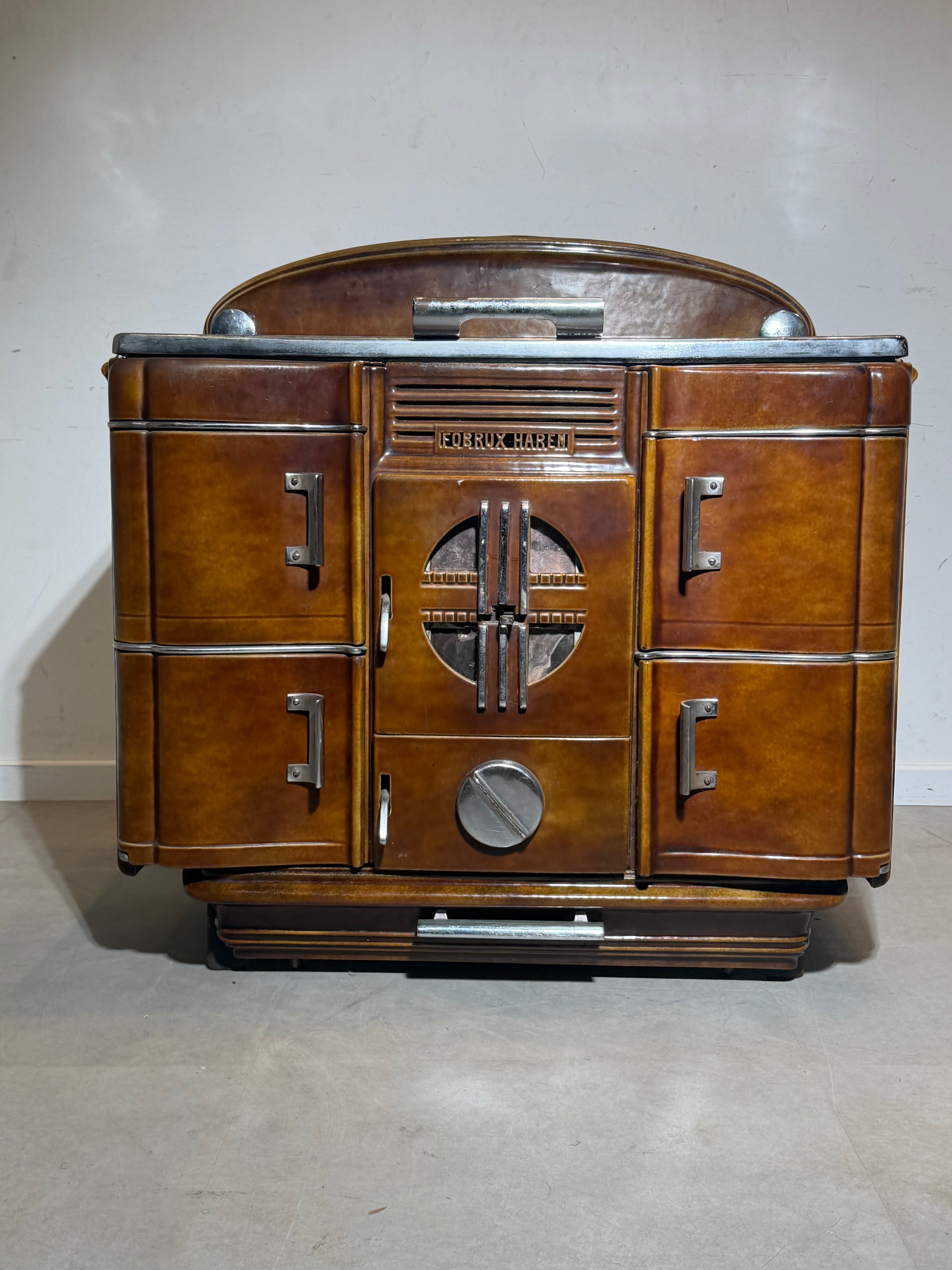 Art Deco “Fobrux Harem” Stove  – Belgium – 1930s