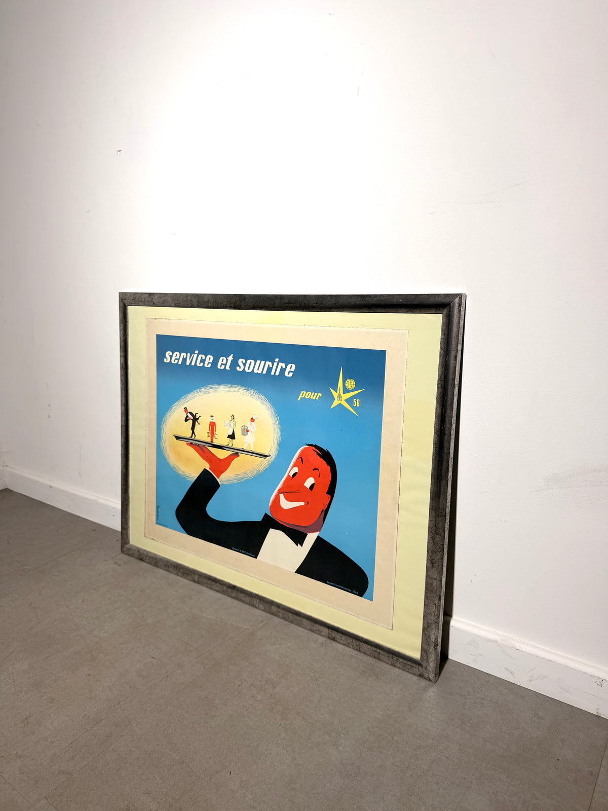 Original Expo 58 Poster “Service et Sourire” by M. Leclercq (1958)