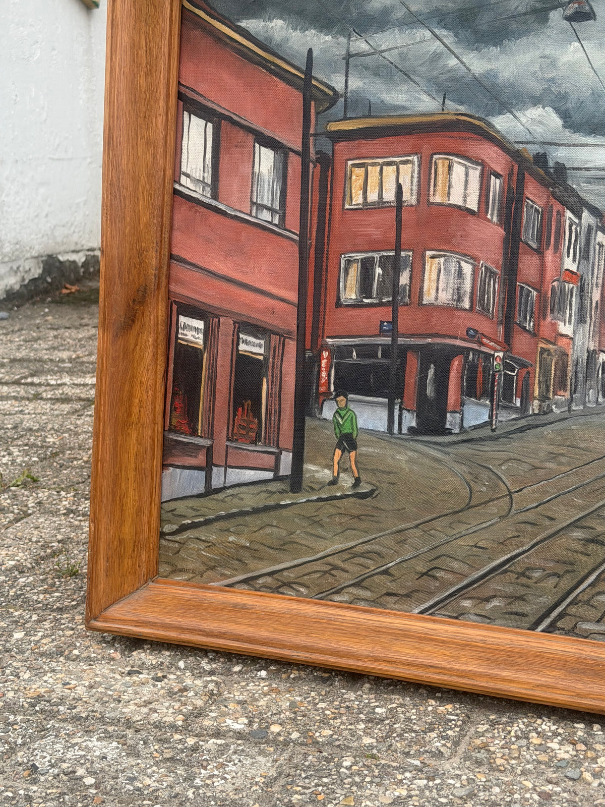 Diestsesteenweg, Leuven – Signed Oil on Canvas, 1955