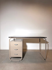 Vintage Bauhaus Style Tubular Steel Desk