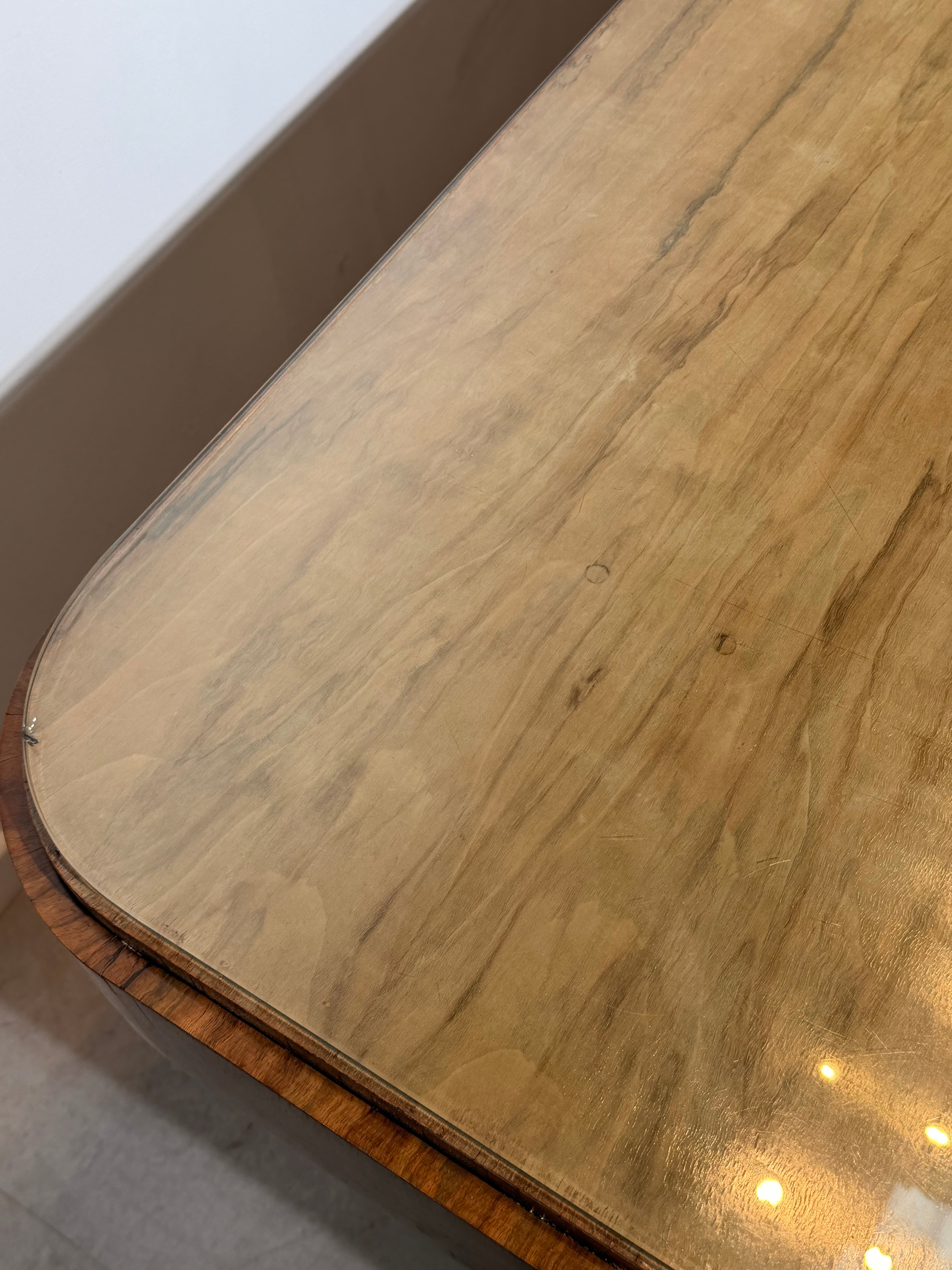 Art Deco Table With Glass Top