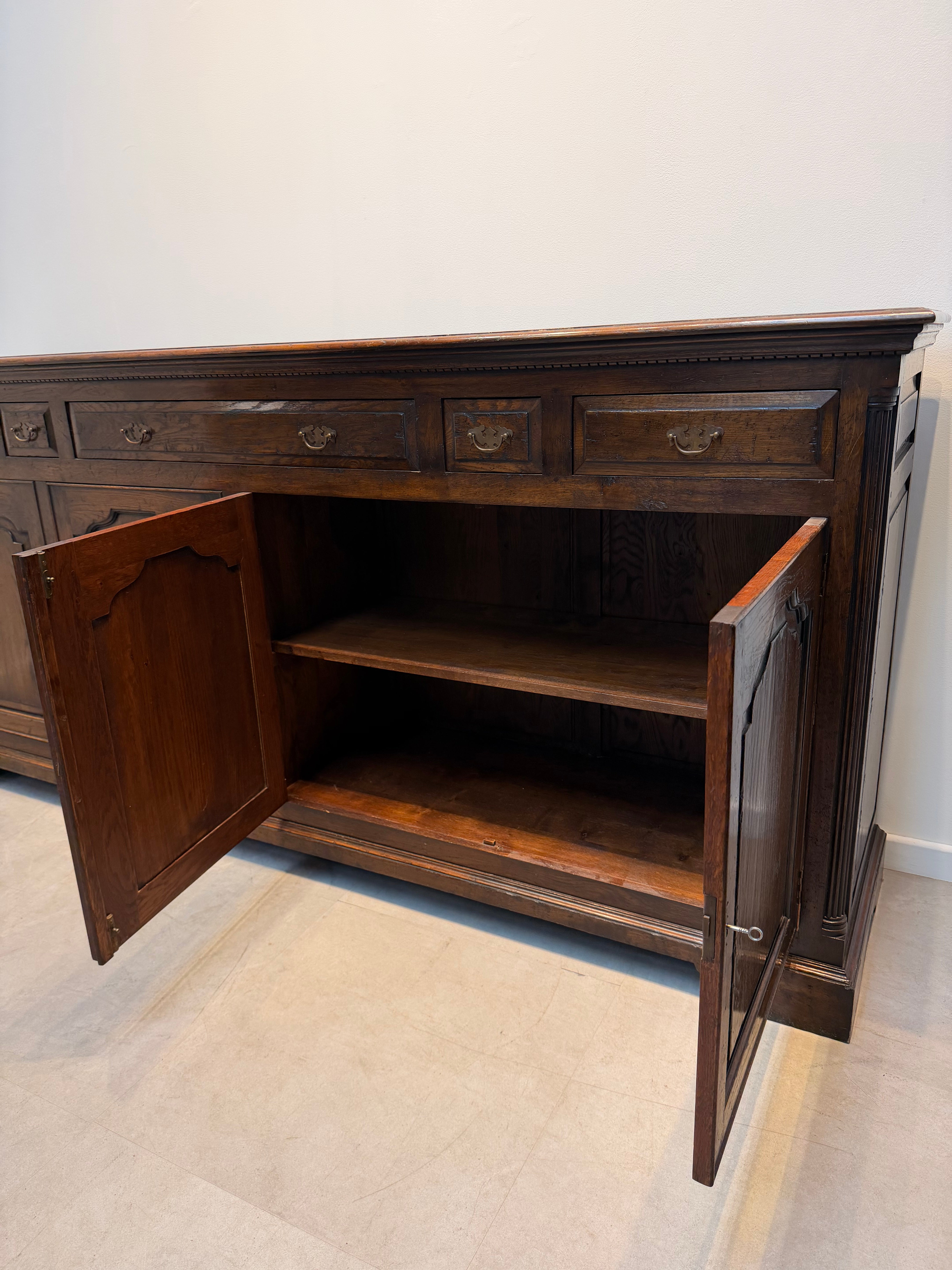 Old New England Oak Sideboard