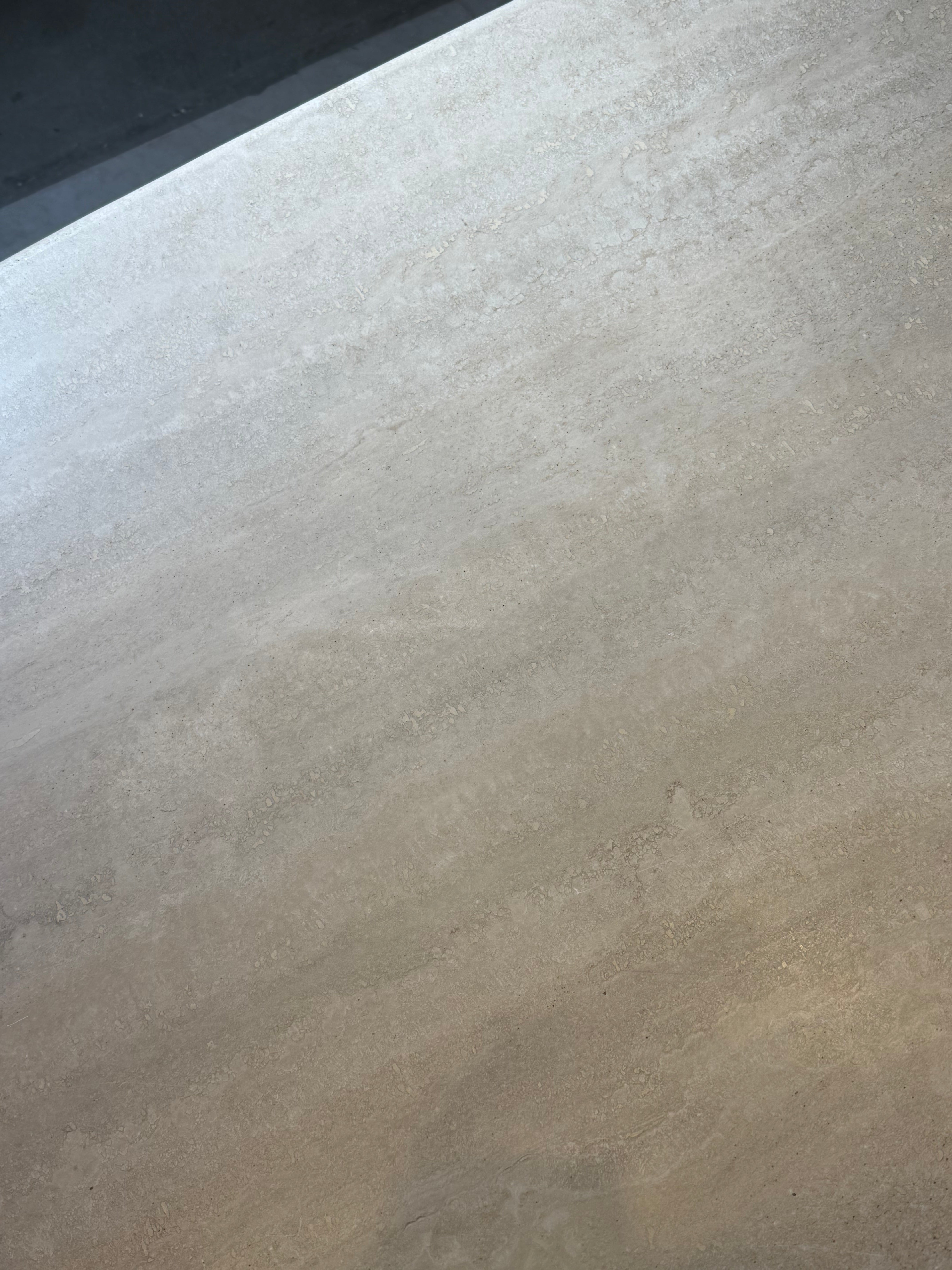 Vintage Travertine Dining Table – Organic Oval Shape – 180 cm