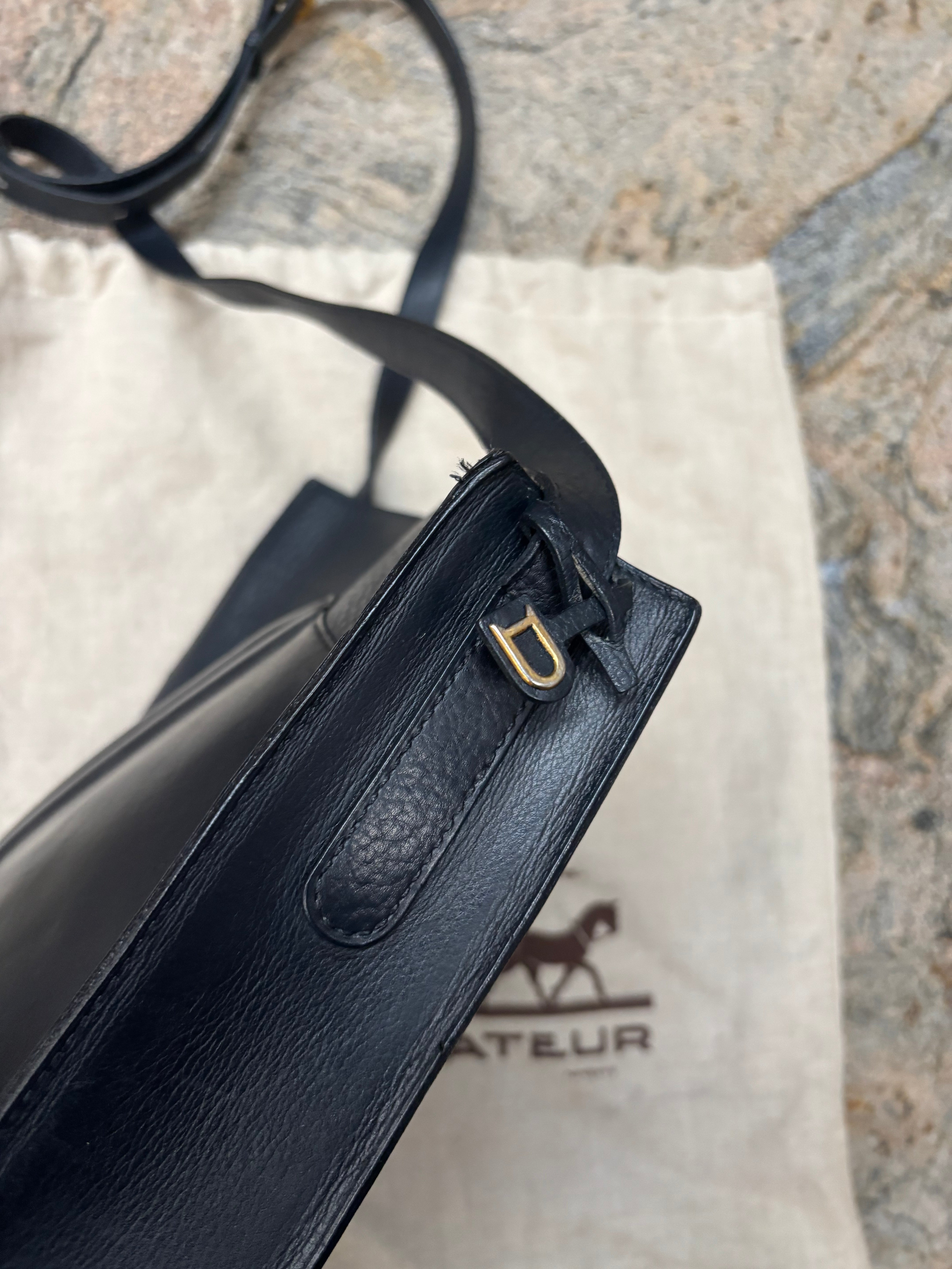 Sac bandoulière Delvaux bleu foncé