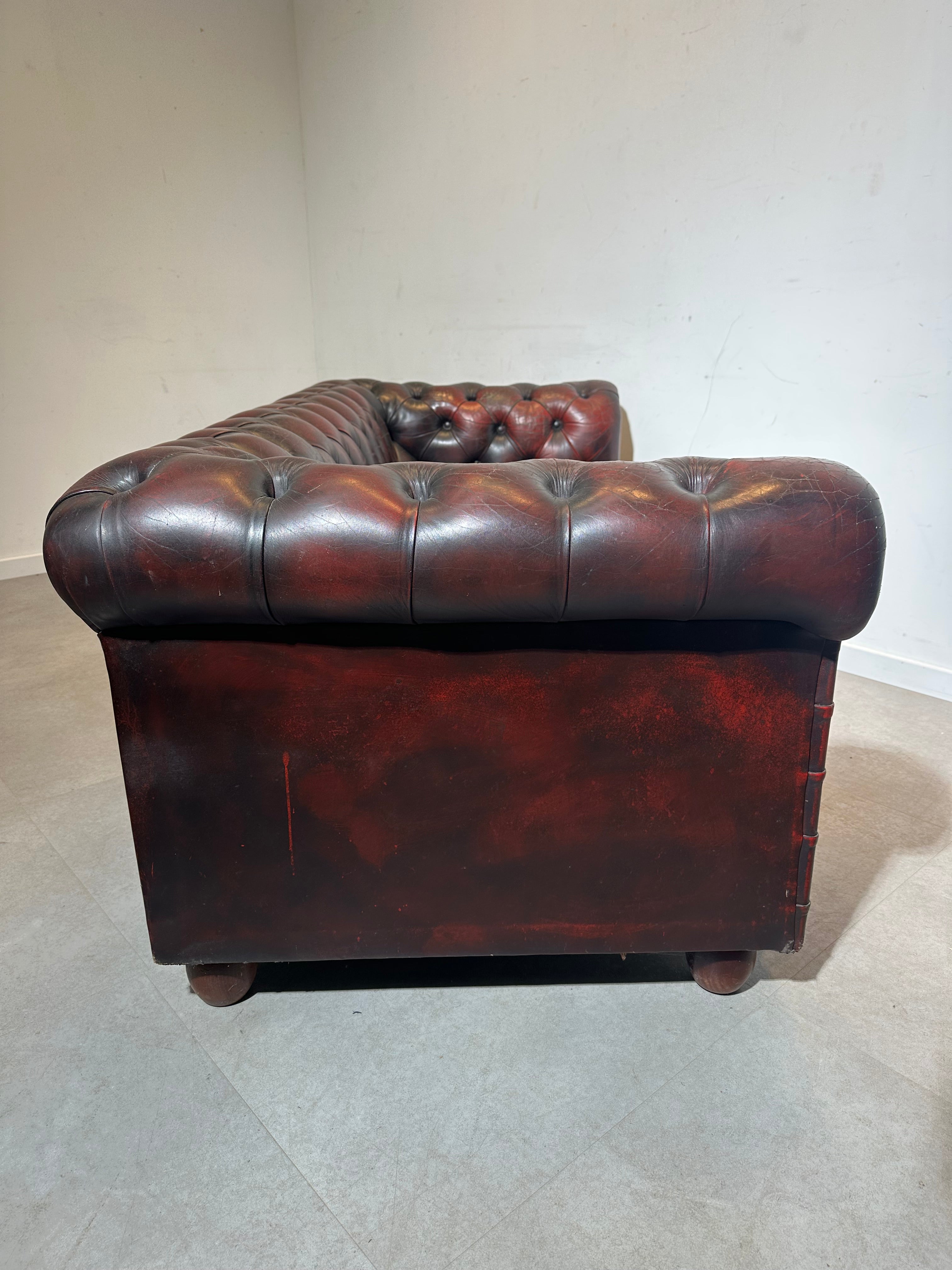 Vintage Chesterfield Oxblood Leather