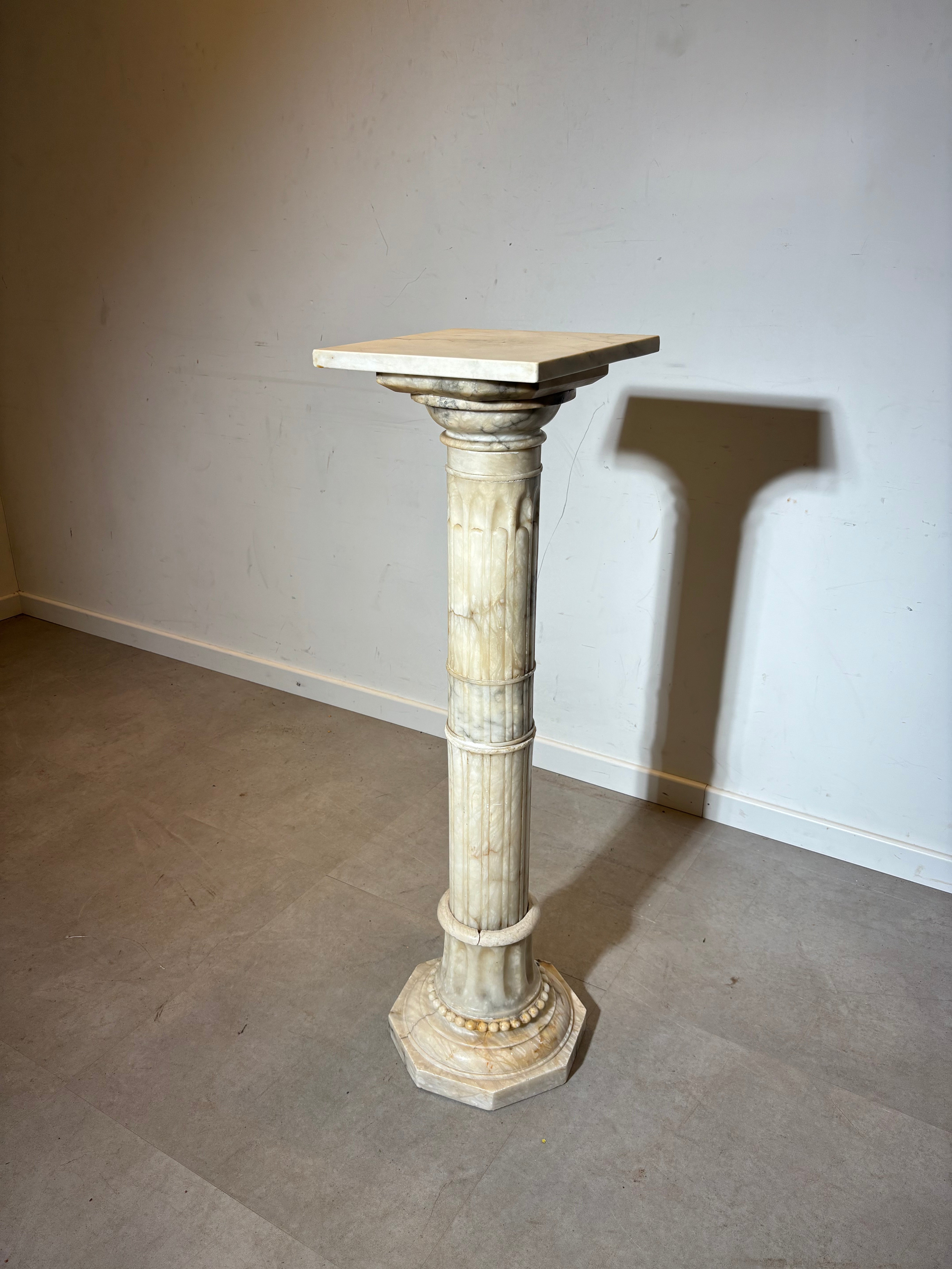 Antique marble pedestal