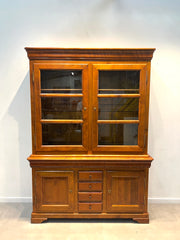 Vintage Cherrywood Two-Piece Cabinet
