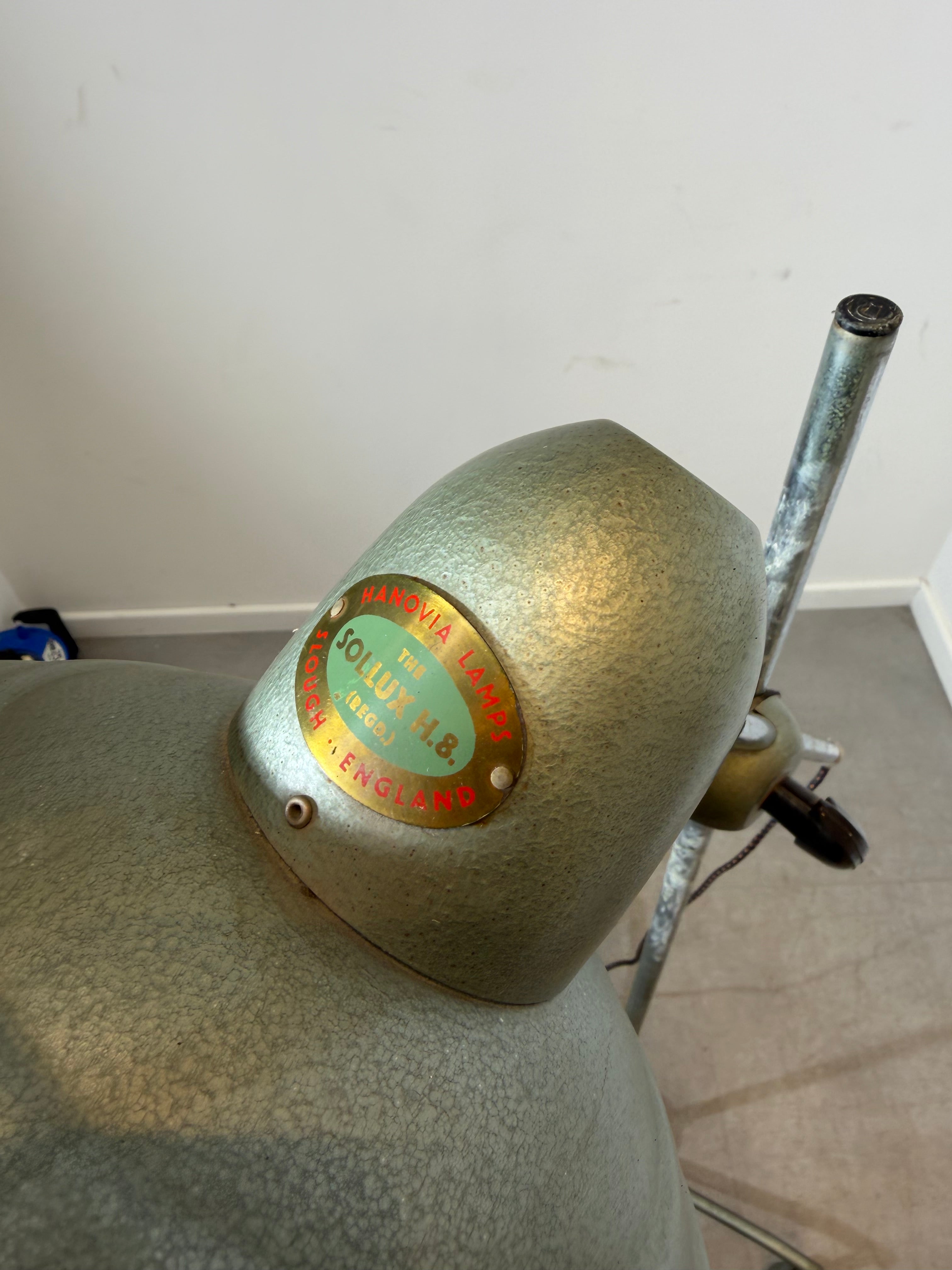 Hanovia Sollux H8 Medical Heat Lamp – Vintage Industrial Therapy Floor Lamp – England – 160 cm