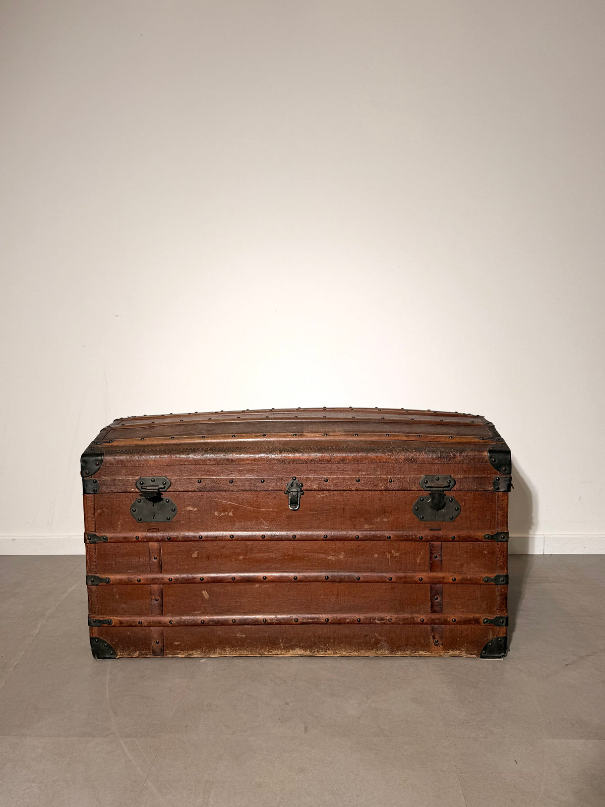 Antique Belgian Ange Faucq Travel Trunk – Patented 1893