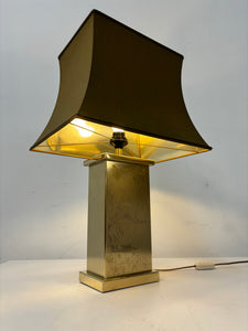 1970’s brass etched oriental table lamp