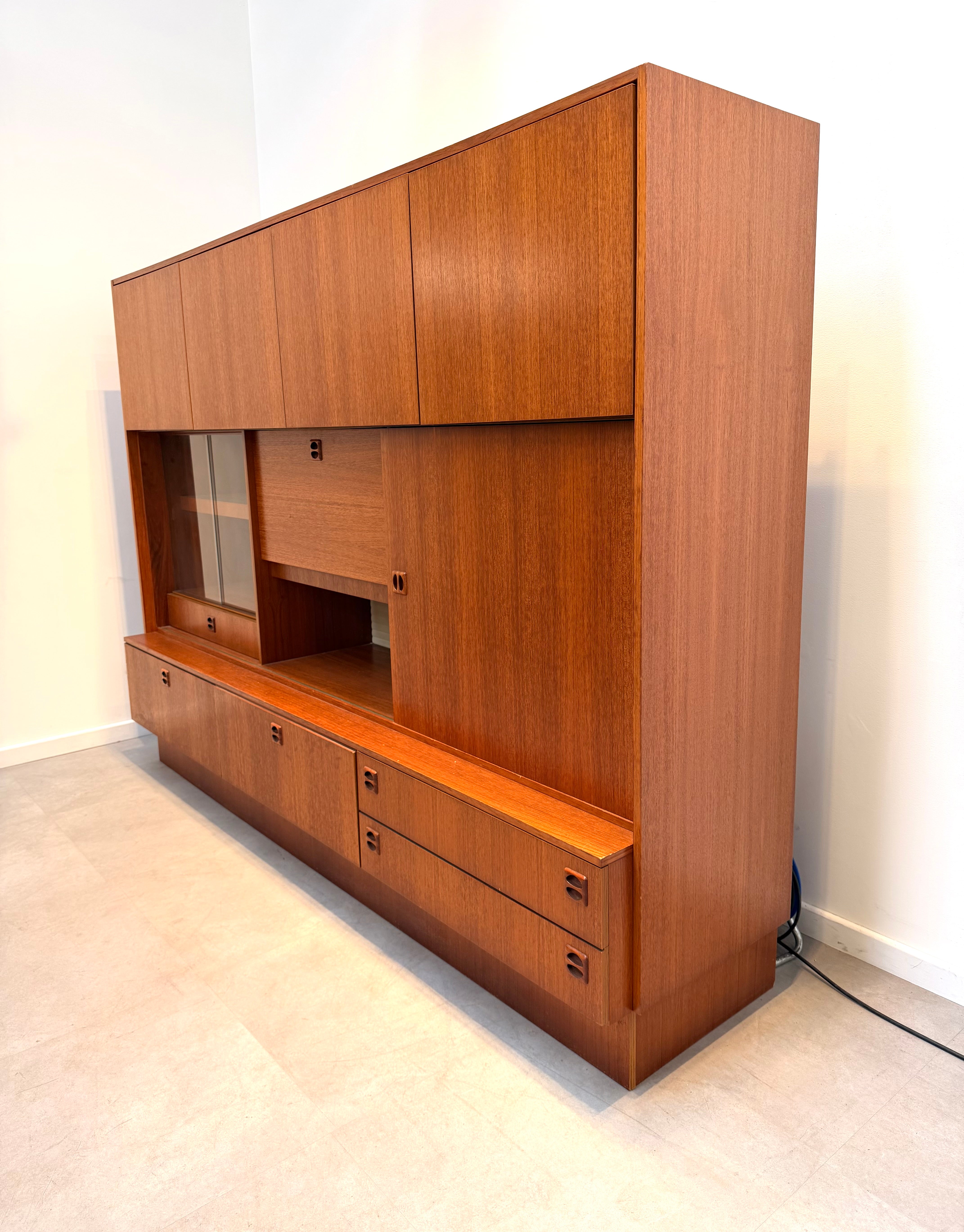 Danish Mid-Century Modern Teak Wall Unit