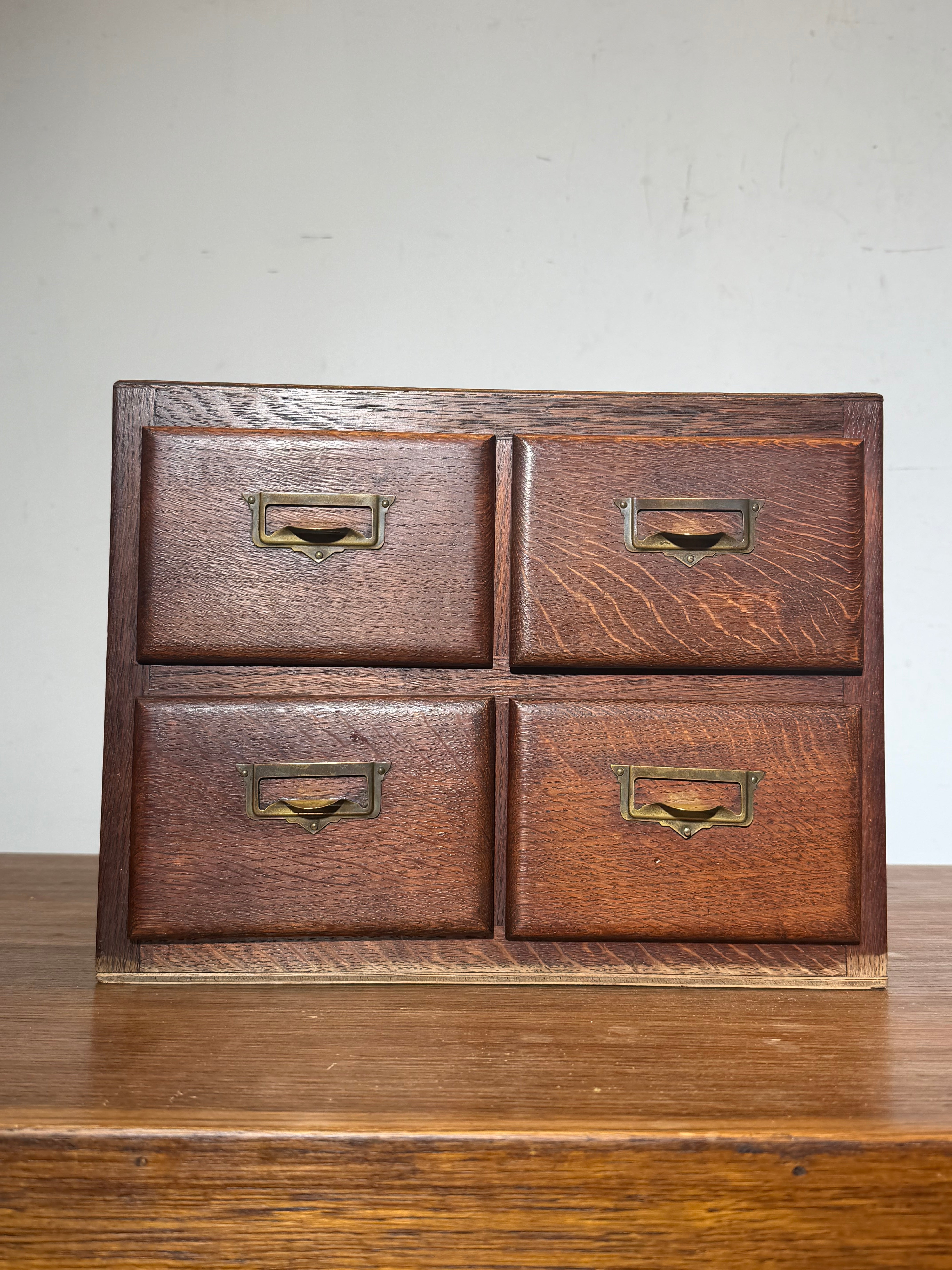 Antique oak filing cabinet