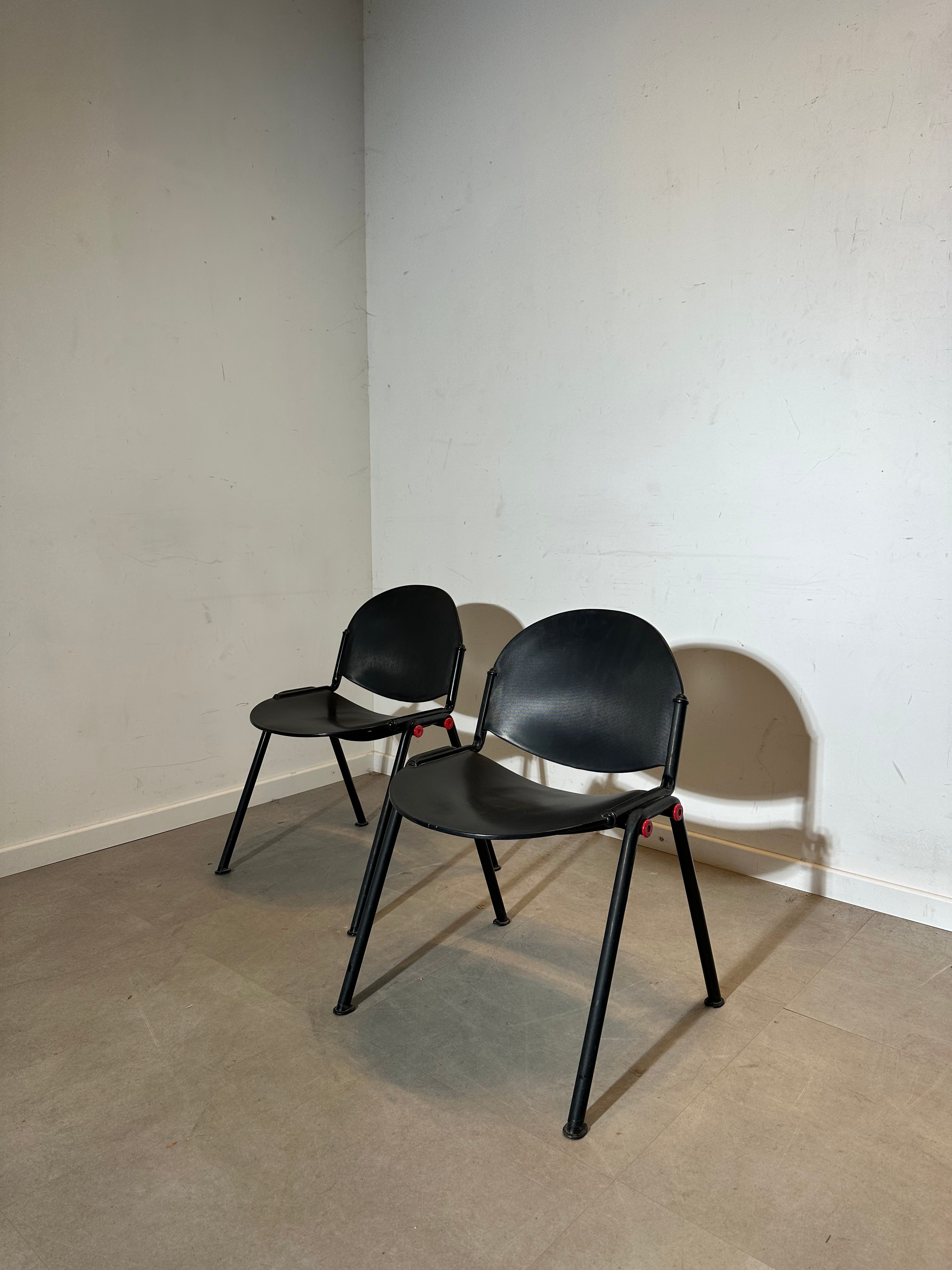 Lamm stapelbare stoelen – Zwart Italiaans modern design