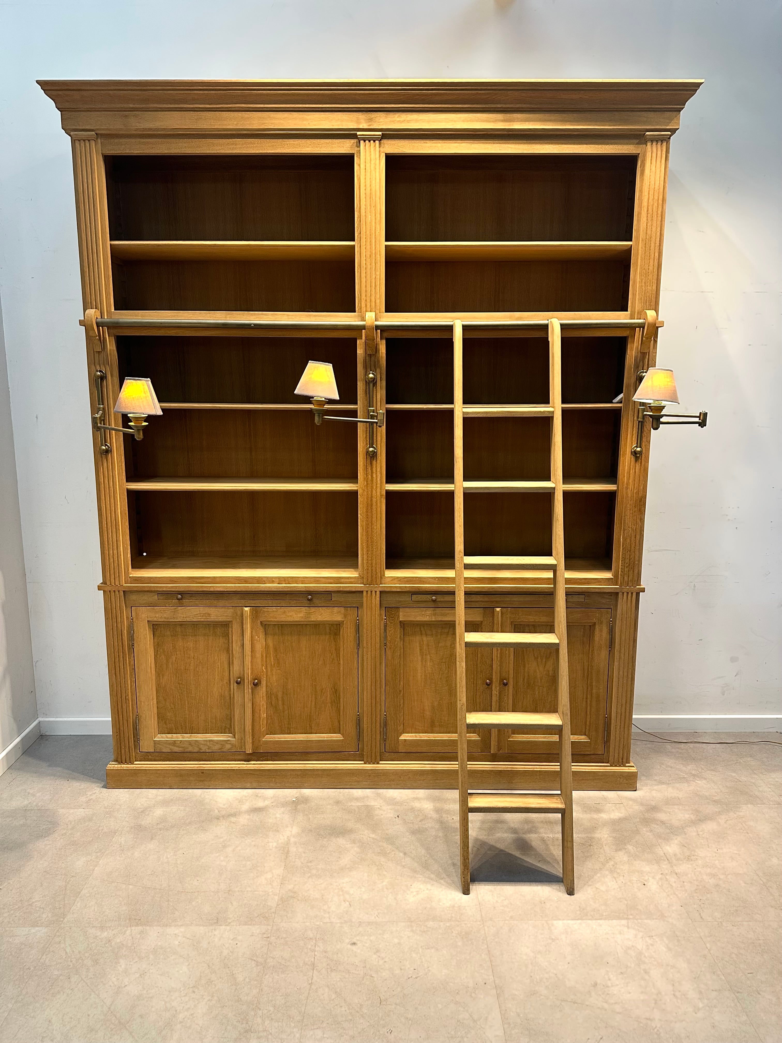 Large Oak Library Bookcase