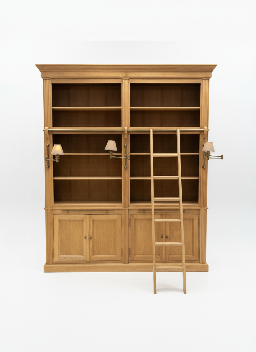 Large Oak Library Bookcase