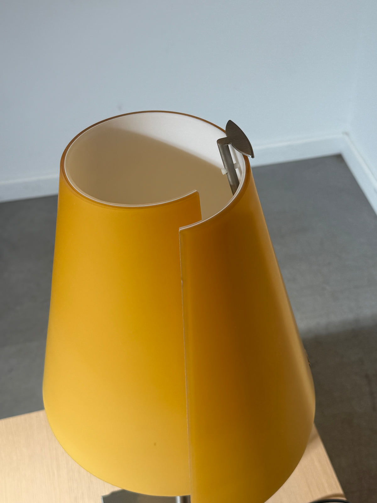 Leucos Table Lamp with Amber Glass Shade