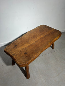 Brutalist solid oak coffeetable