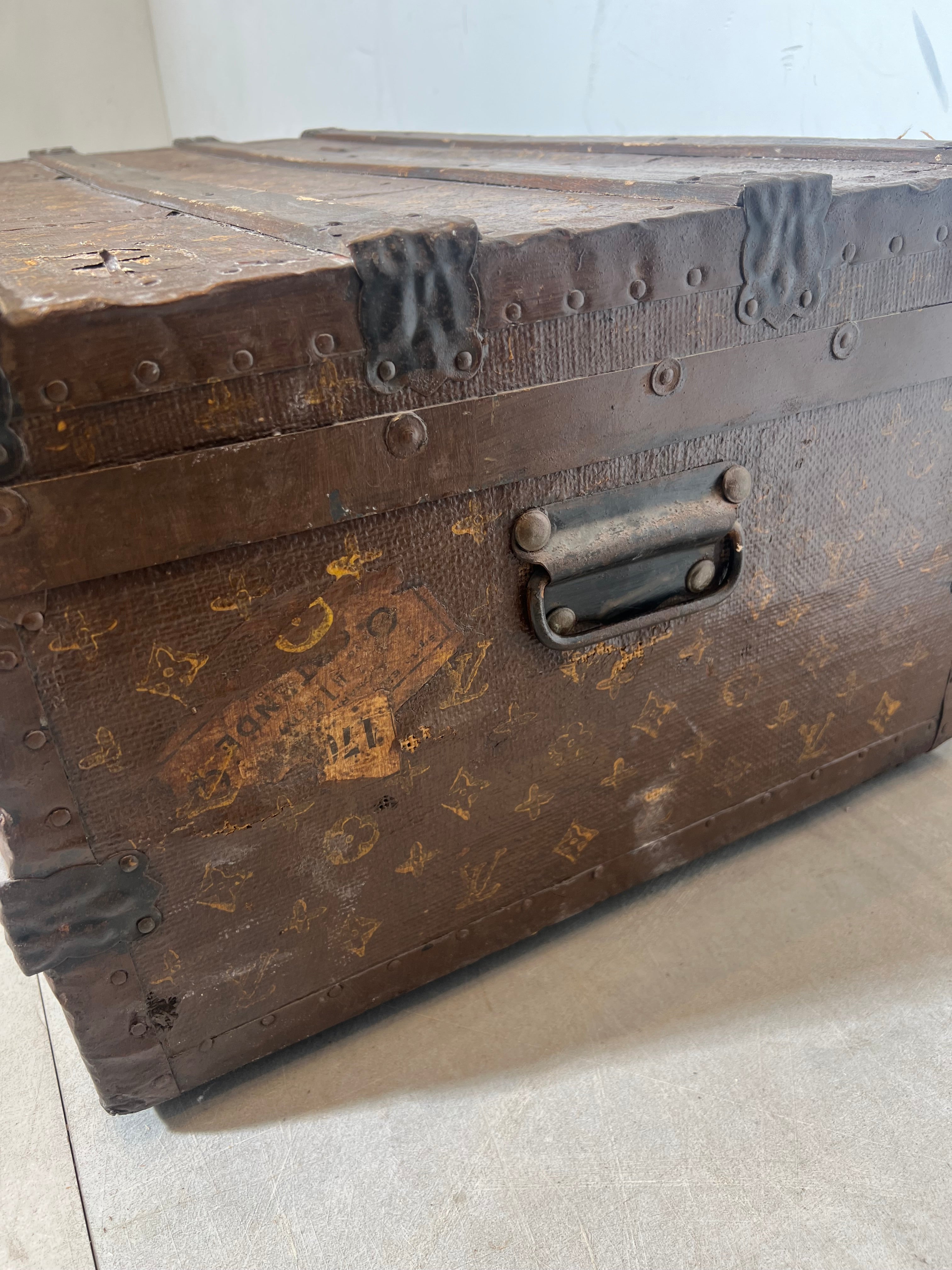 LV Style Suitcase With Monogram