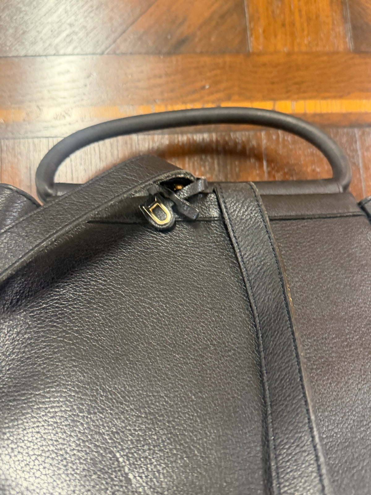 Delvaux Lucifer GM – Black Leather Backpack