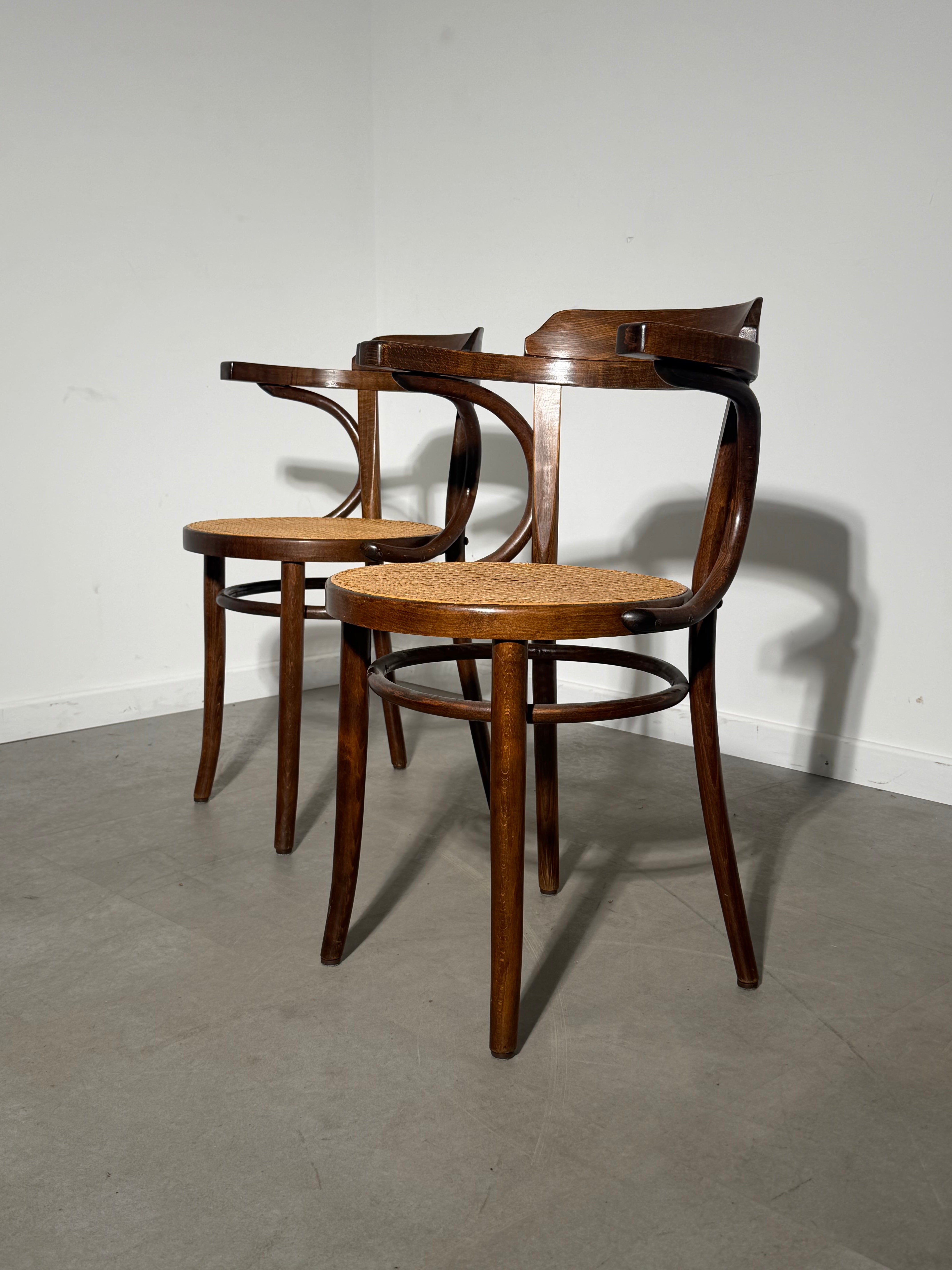 Thonet Model 233 Bentwood Armchairs – Pair