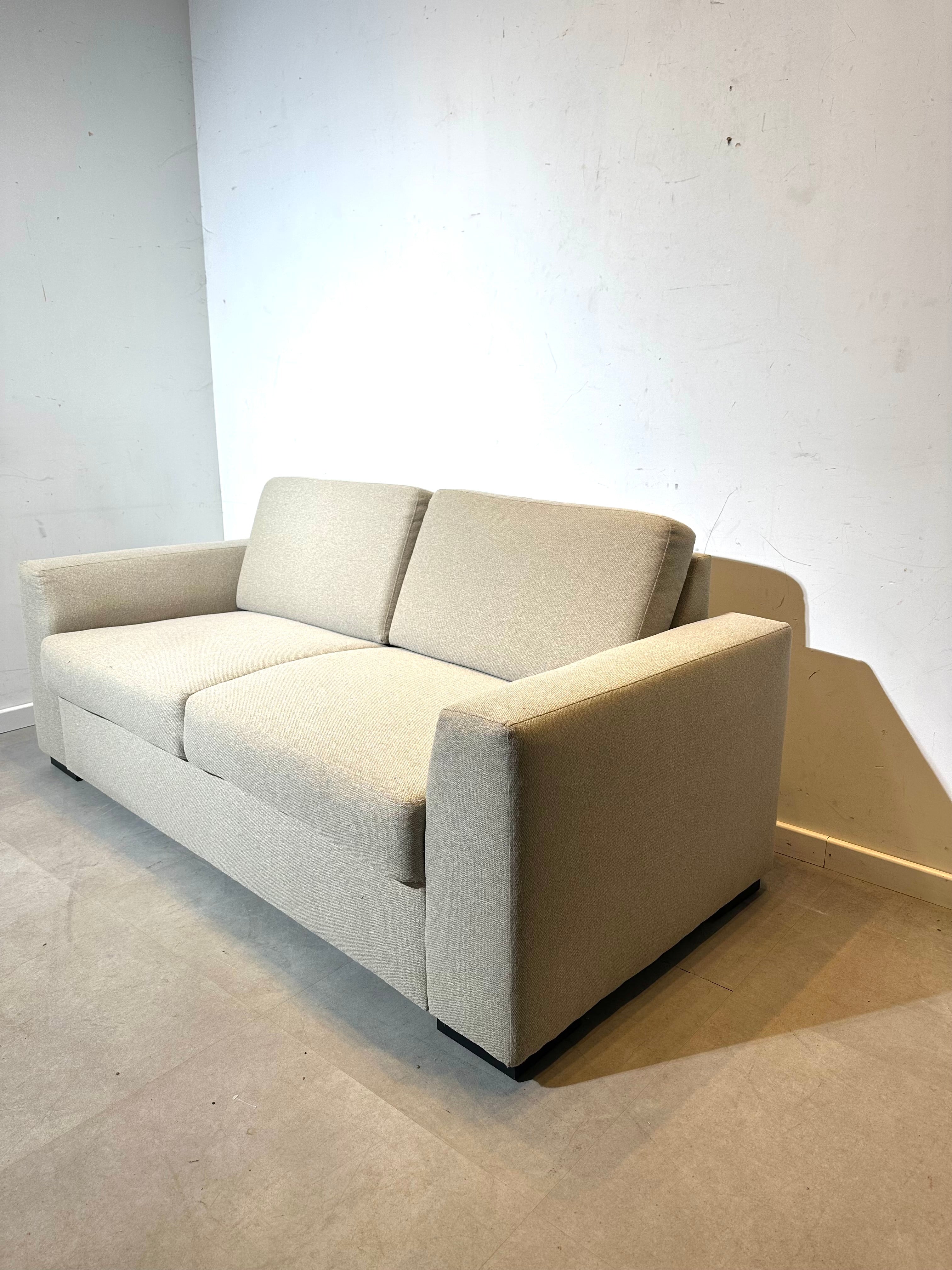 Contemporary Beige 3-Seater Sofa