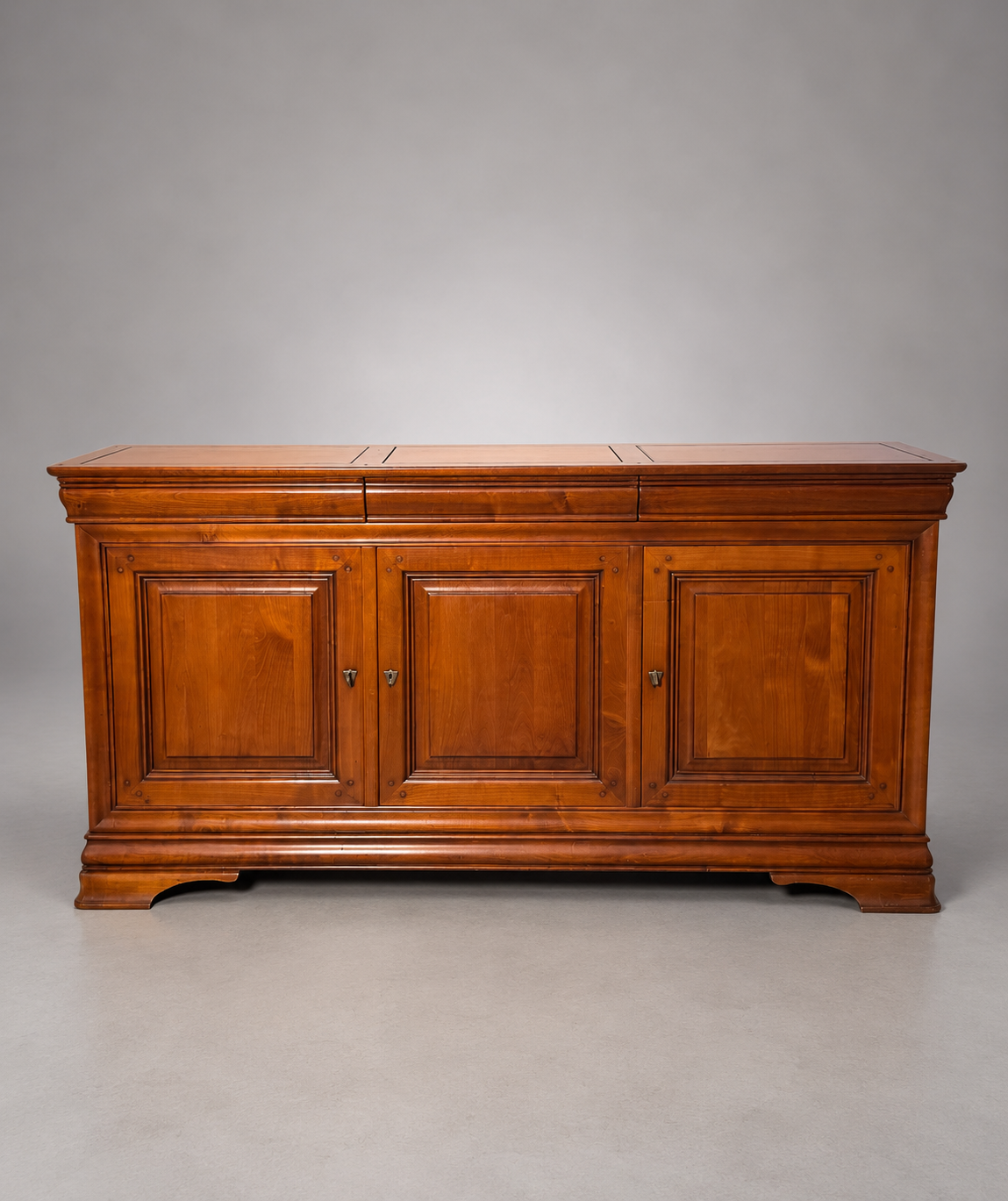 French Cherrywood Three-Door Sideboard