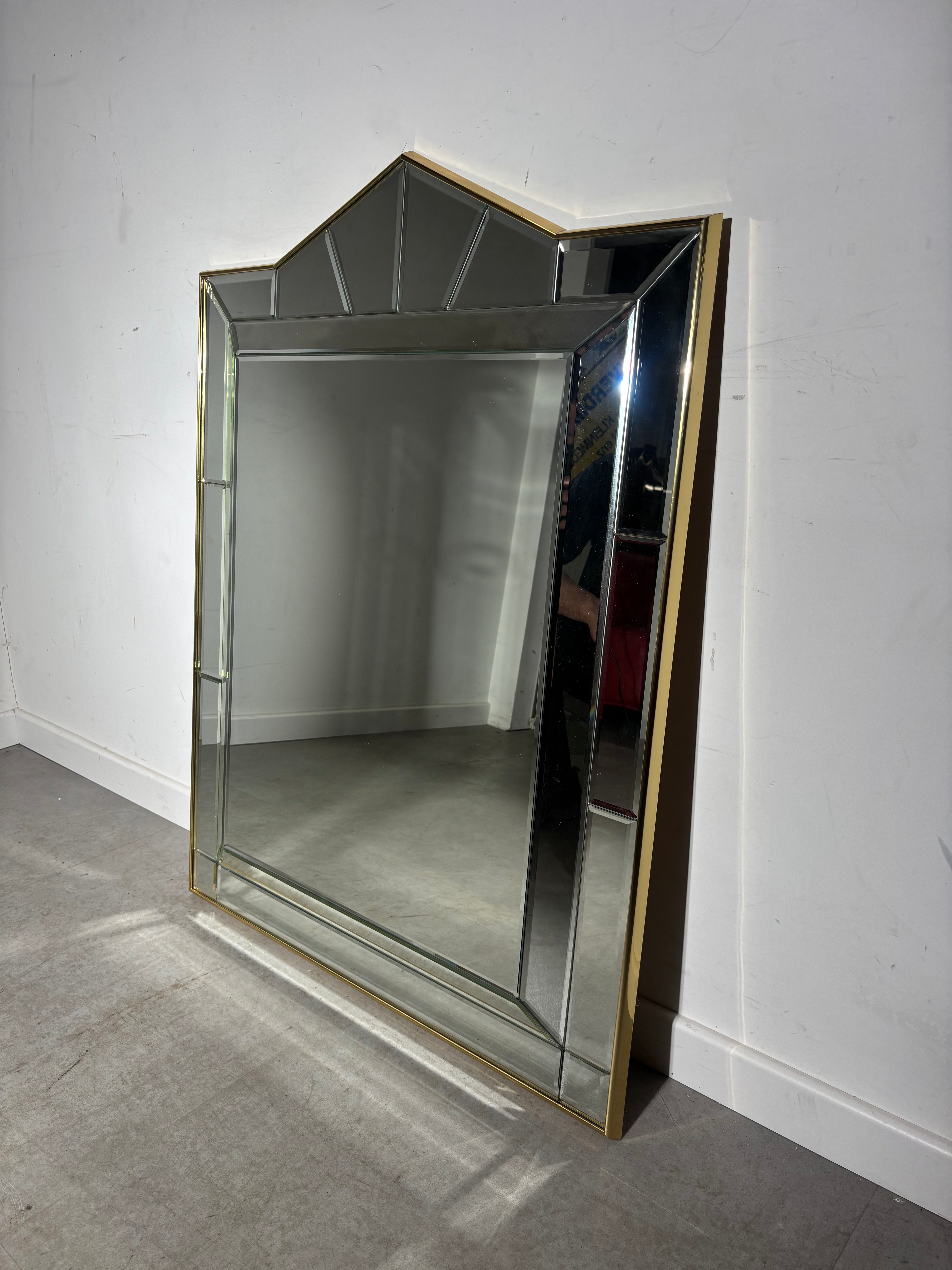 Vintage Facet Cut Glass Mirror