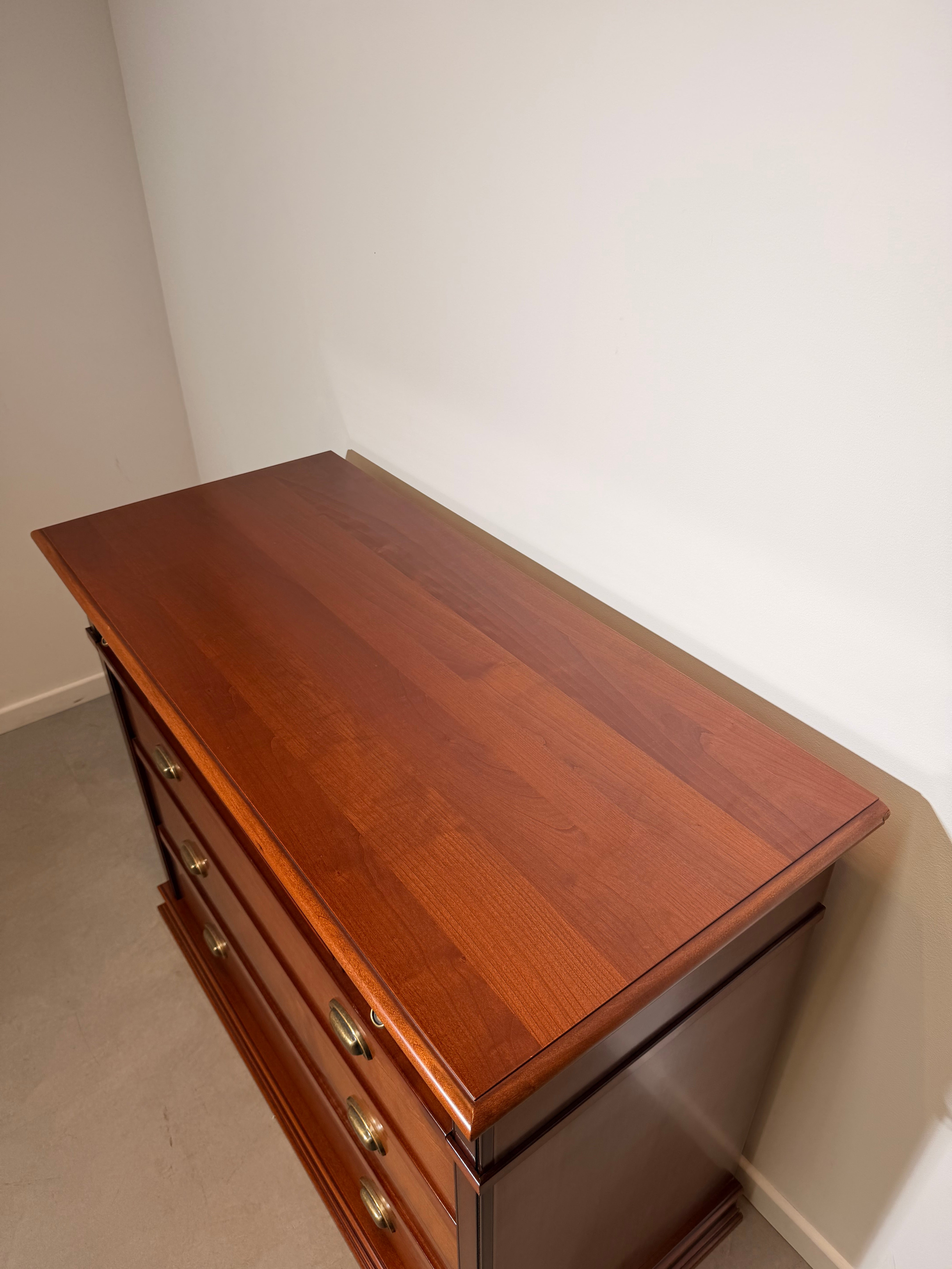 Cherrywood Chest of Drawers with Tambour Front Detail