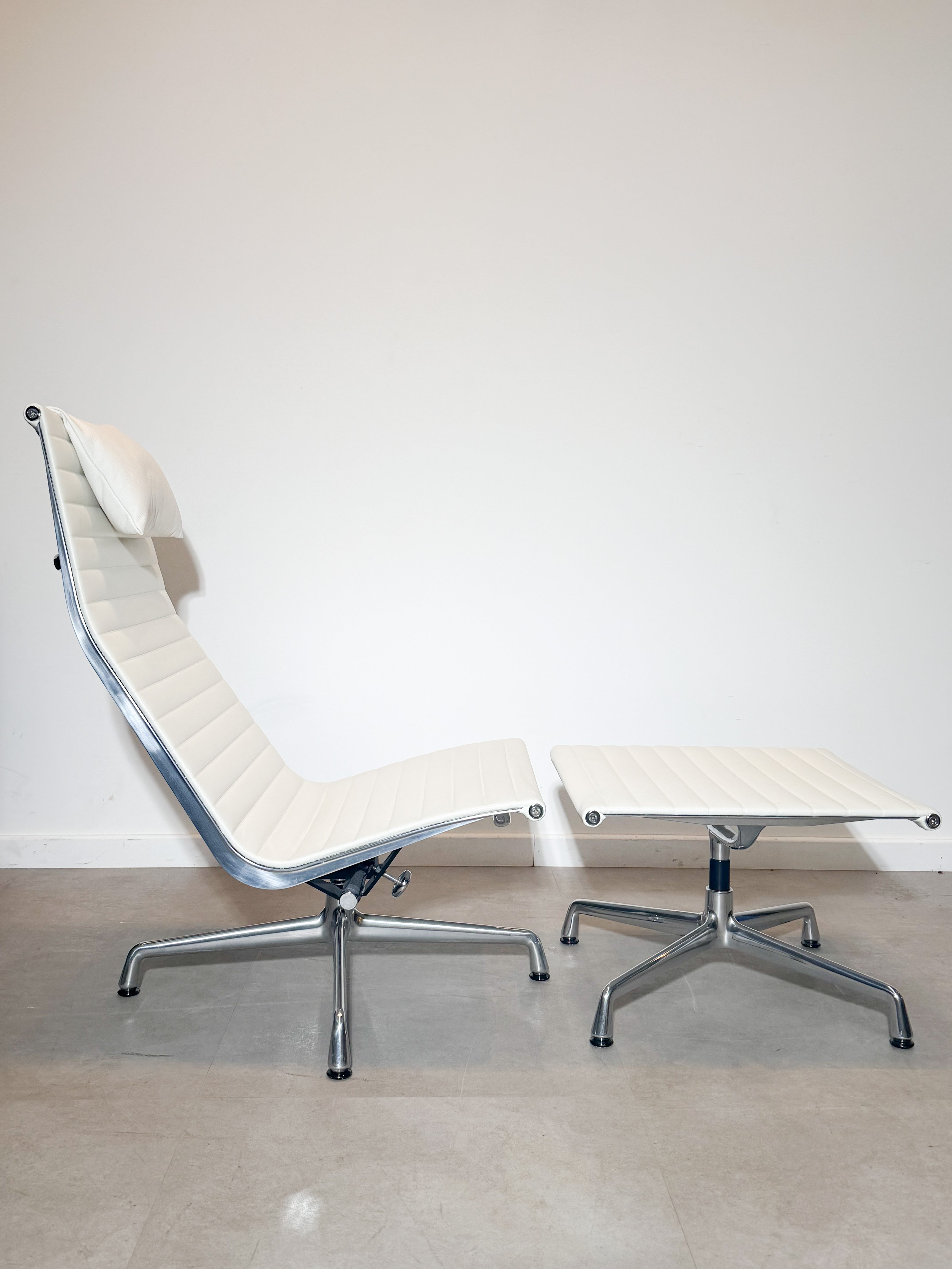 Vitra EA 116 Armless Lounge Chair & EA 125 Ottoman by Charles & Ray Eames